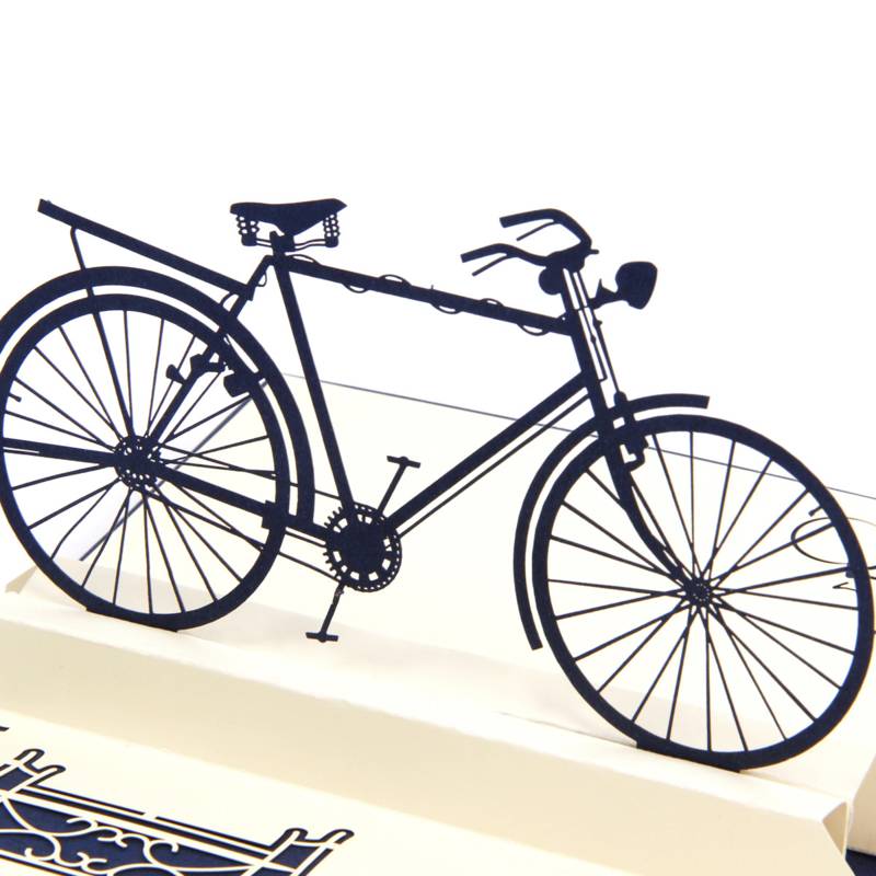 3D-Grusskarte Vintage Bike