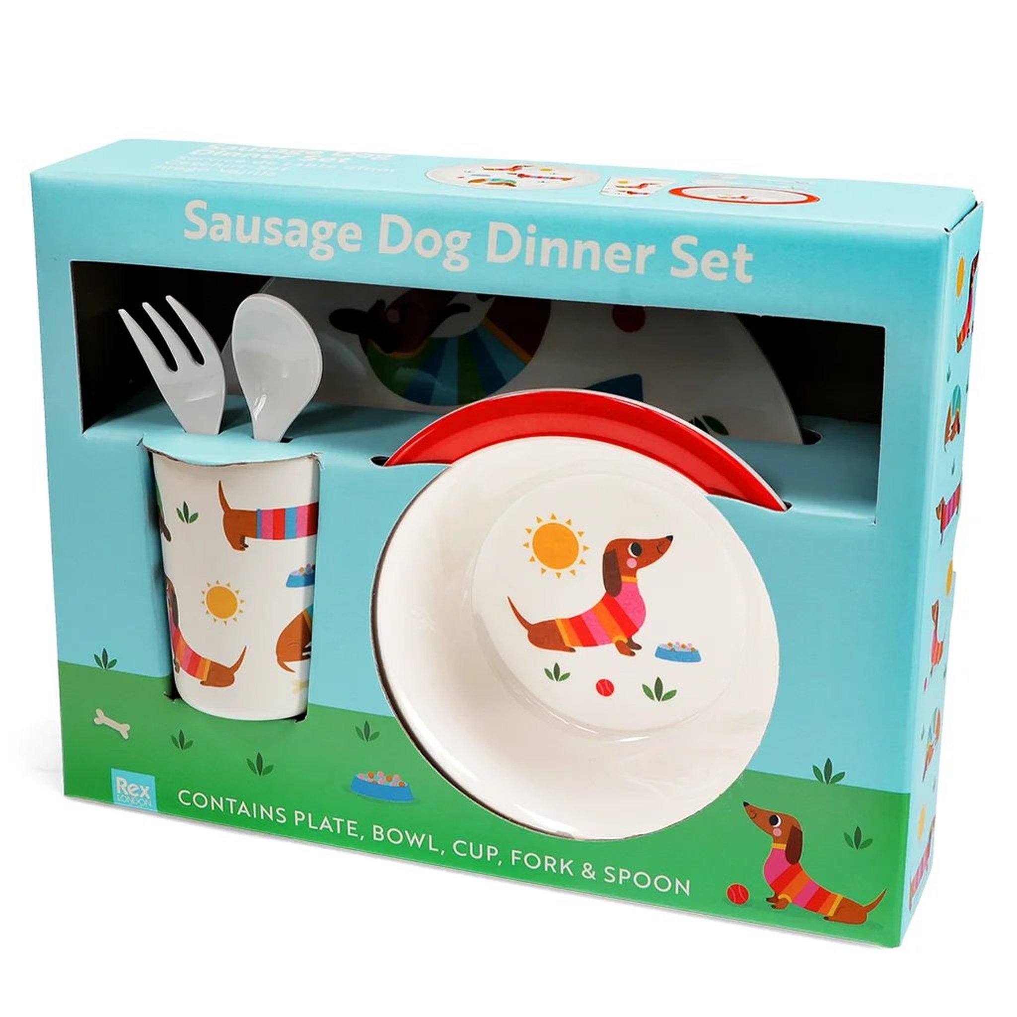 Verpackung «Sausage Dog Dinner Set» mit Sichtfenster