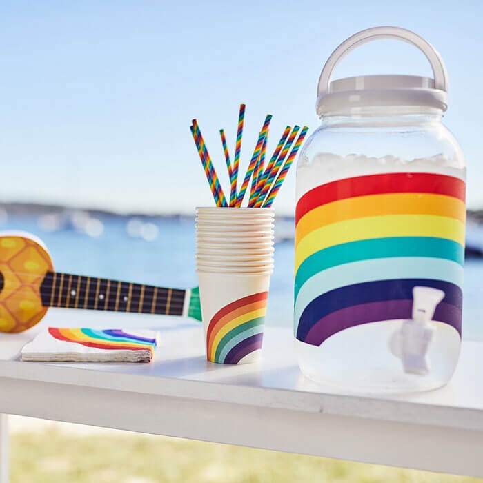Drink Dispenser Party Kit Rainbow