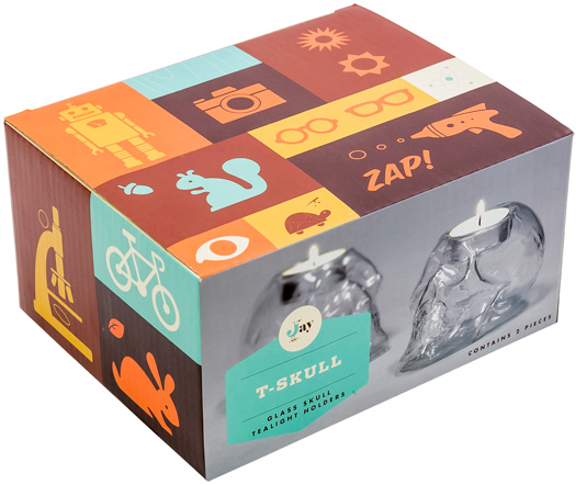 Teelichthalter Totenkopf