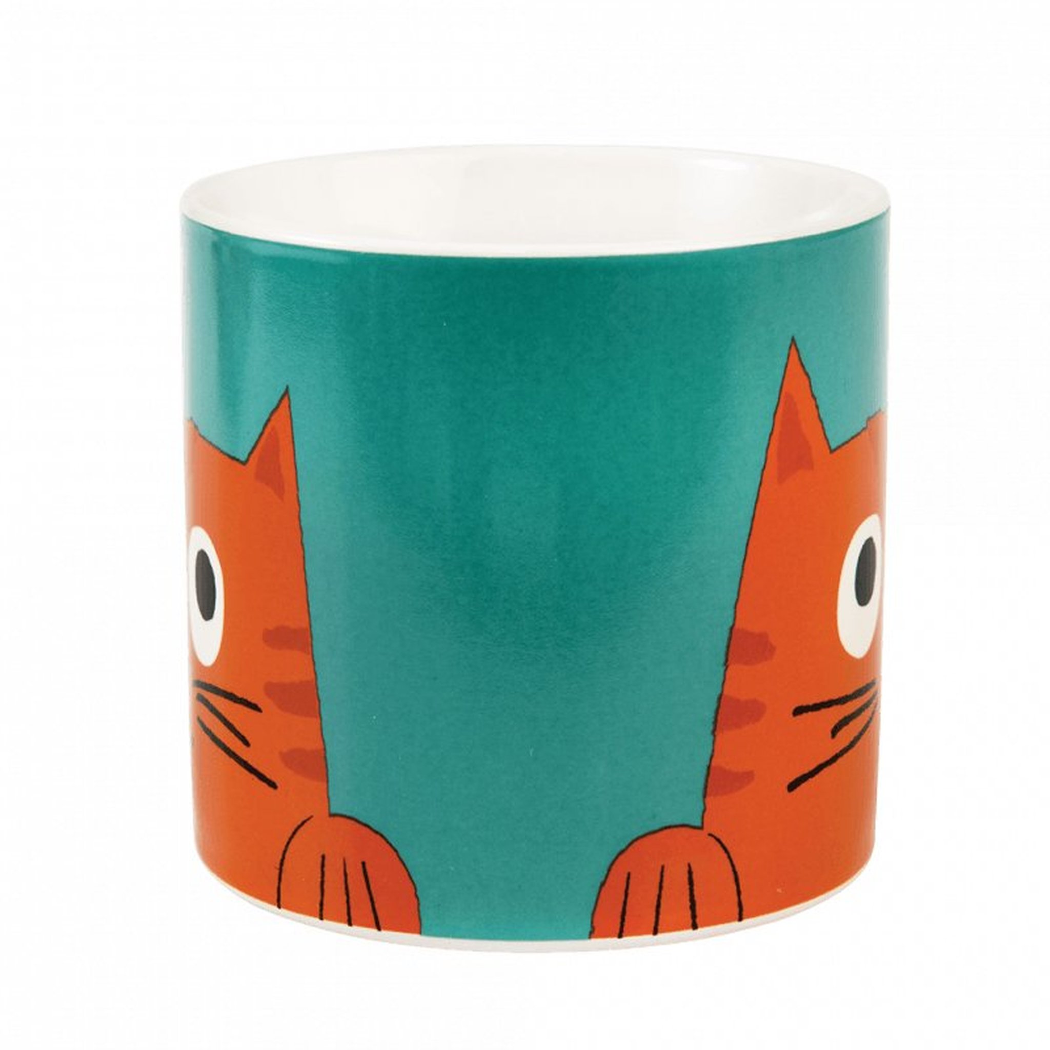 Rückseite der Tasse Chester mit dem Katzenmuster