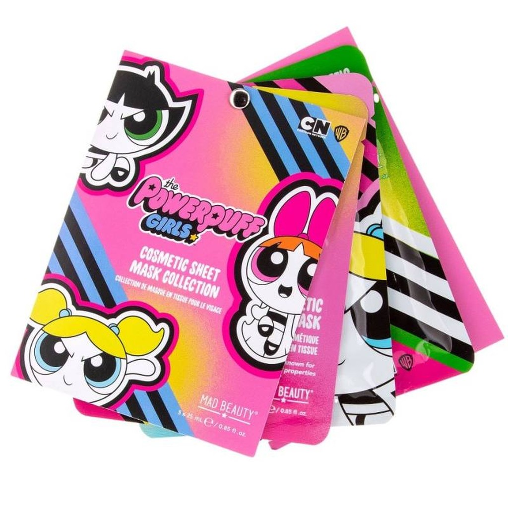 Warner Brothers Powerpuff Girls Mädchen-Gesichtsmasken-Set von Mad Beauty