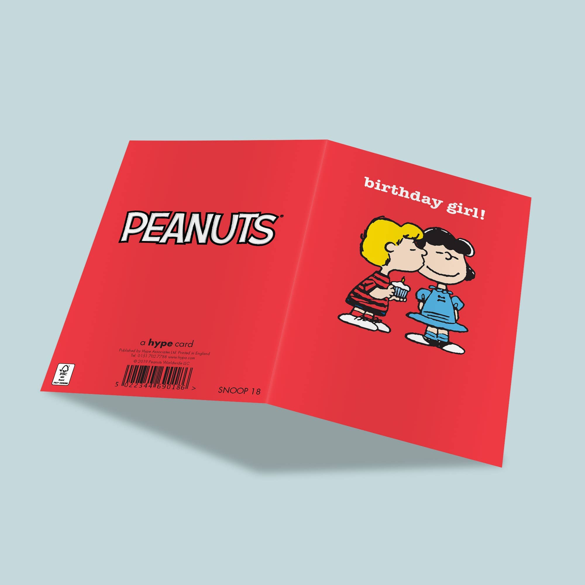 Geburtstagskarte Peanuts Birthday Girl – aufgeklappt
