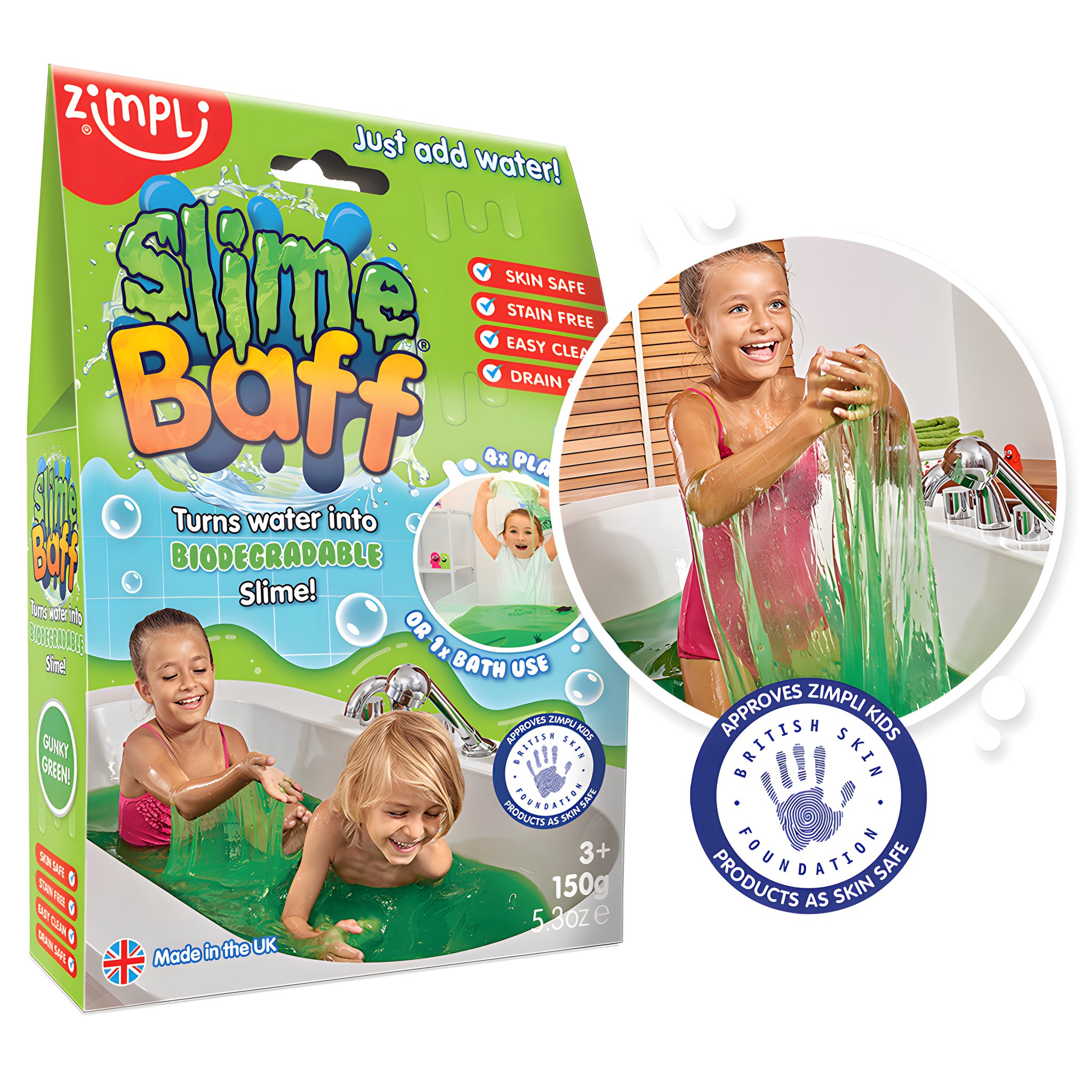 Slime Baff Green Pulver-Pack von Zimpli Kids