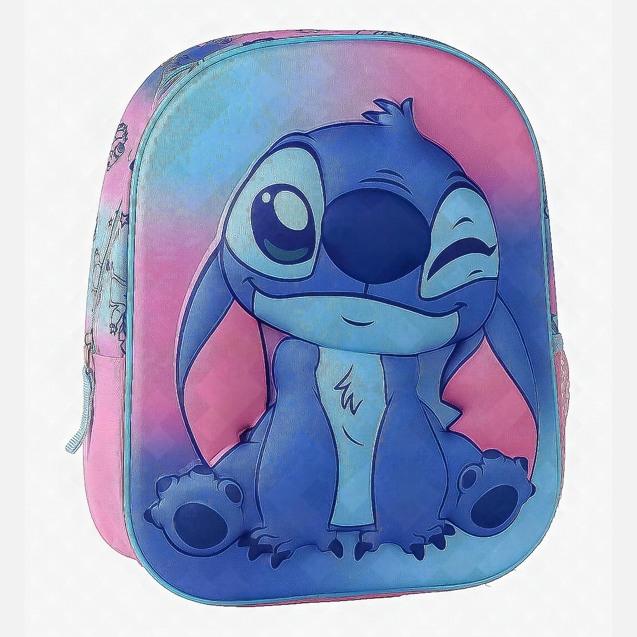Zaino per bambini con Stitch modellato e sfumatura dal rosa al turchese