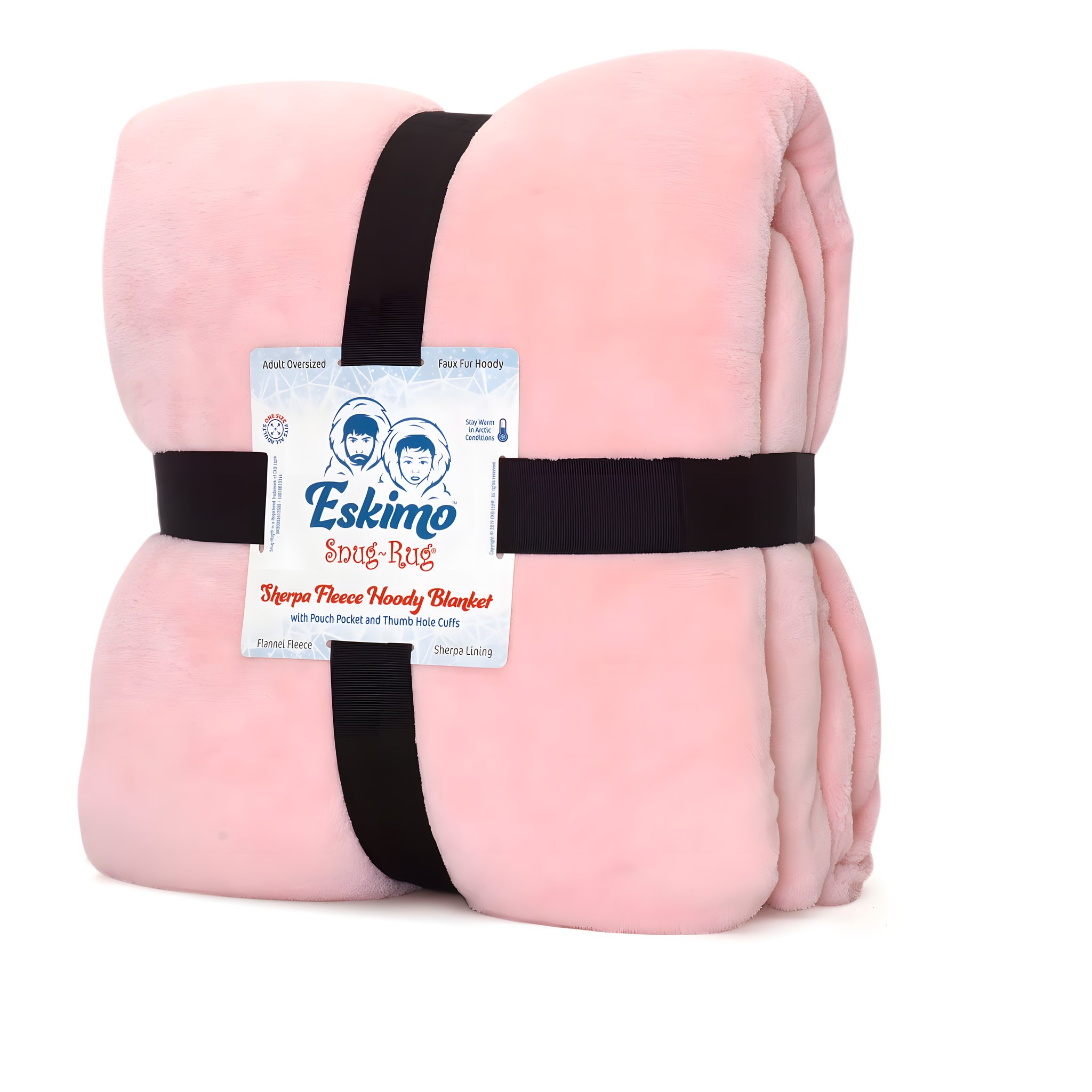 Snug Rug Eskimo Hoodie Pink — main view