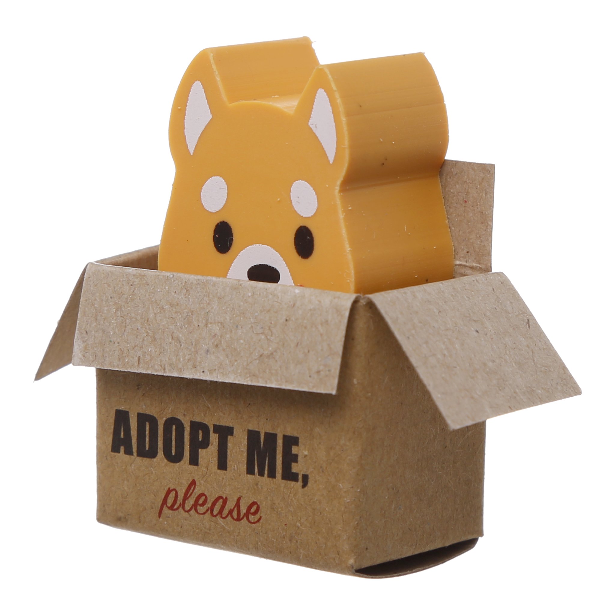 Shiba-Radiergummi in der «Adopt me»-Schachtel