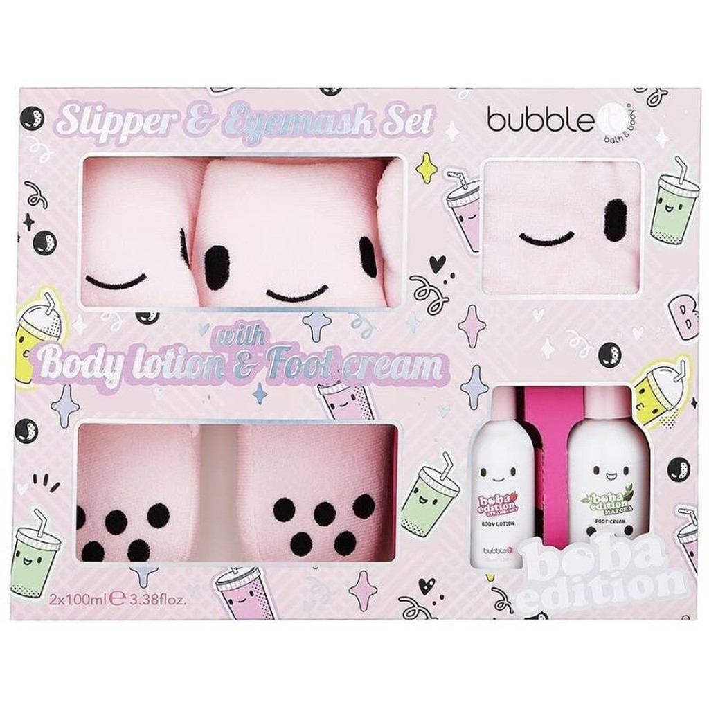Boba-Tee-Slipper- und Lotion-Geschenkset