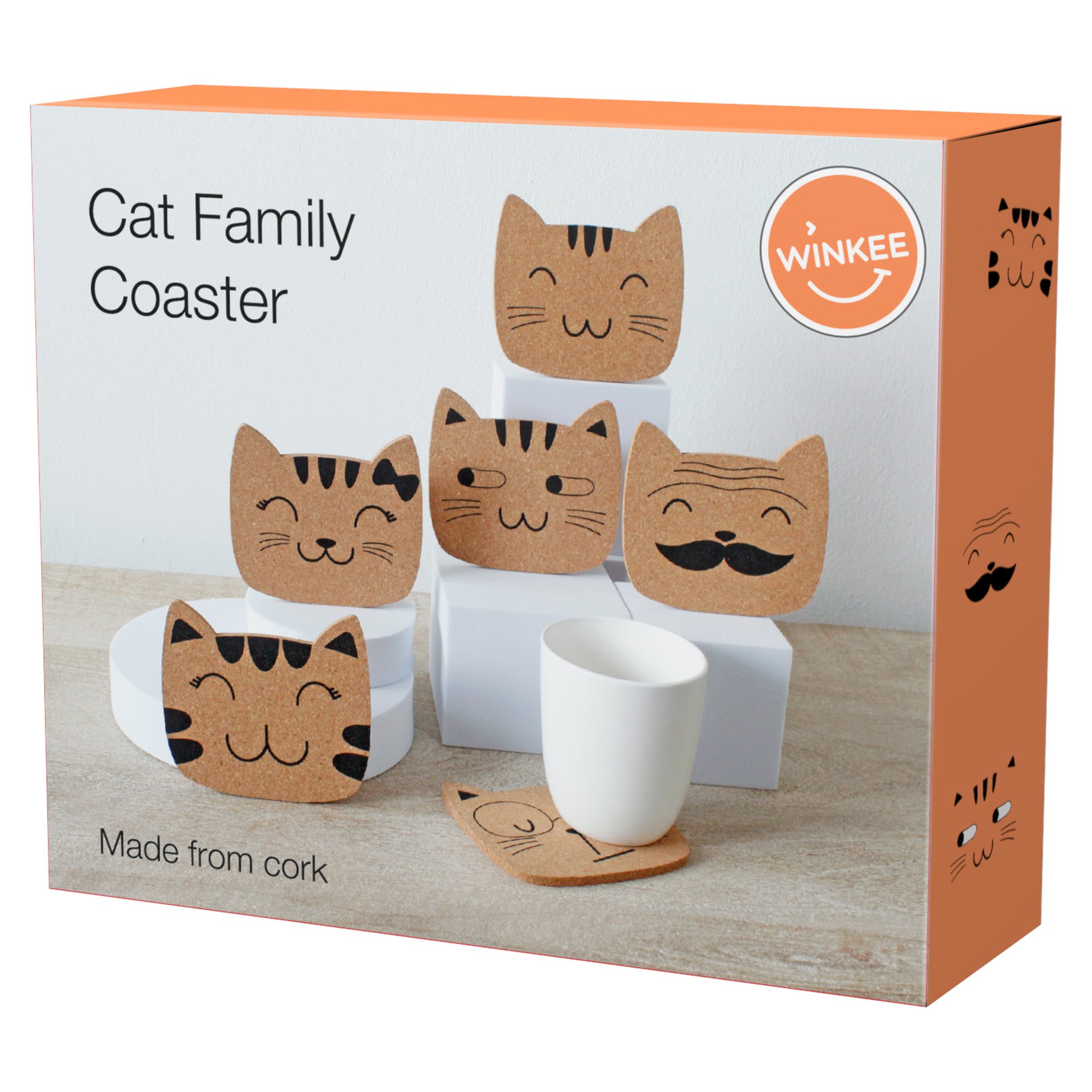 Cat Family Korkuntersetzer Verpackung