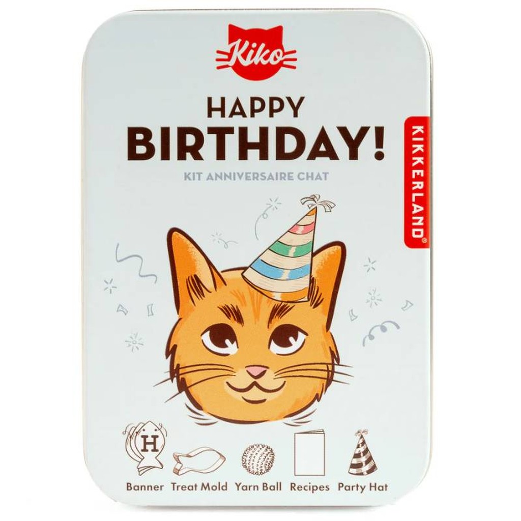 Happy Birthday Geschenkset für Katzen von Kikkerland