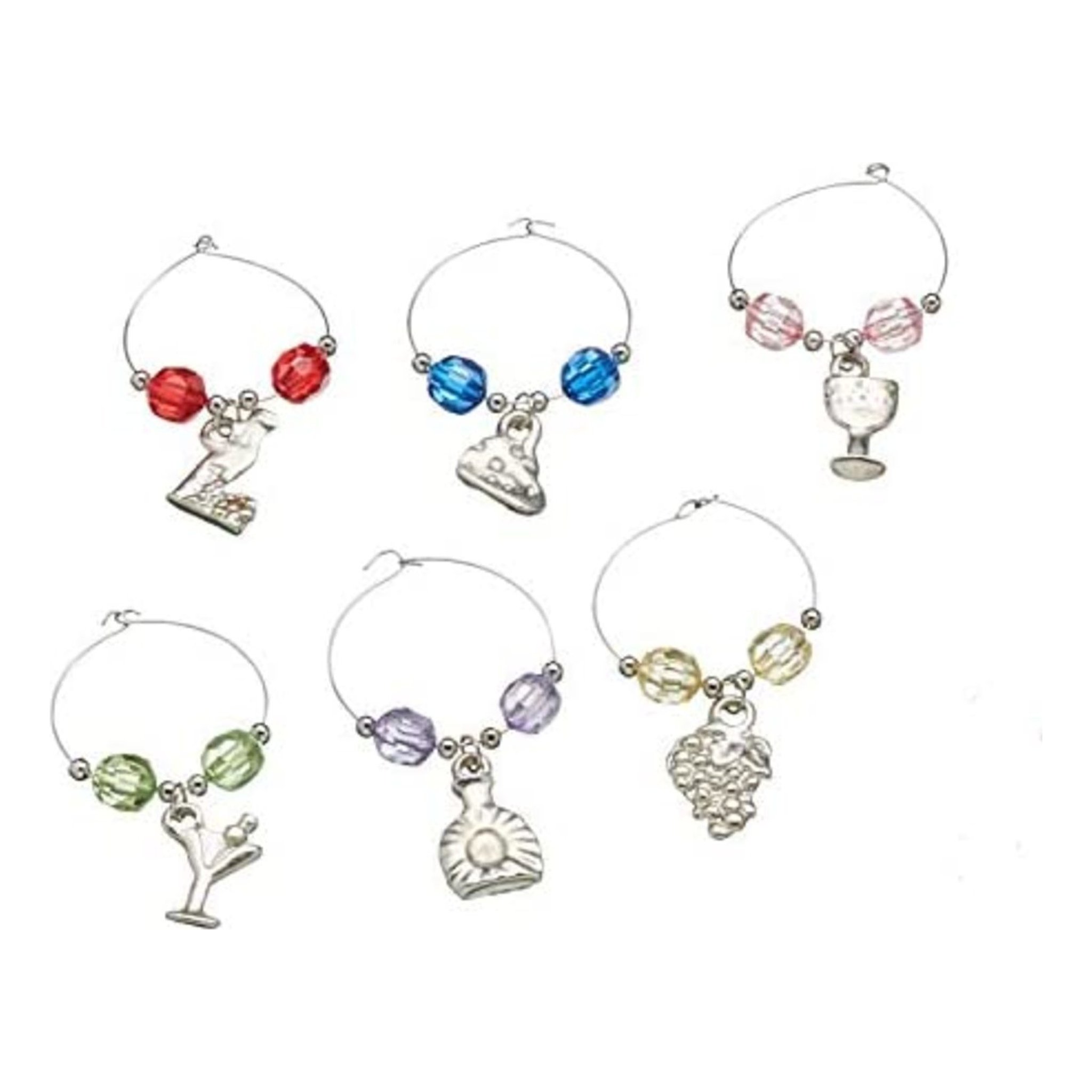 BarCraft Prosecco Geschenkset sechs bunte Glasmarkierer