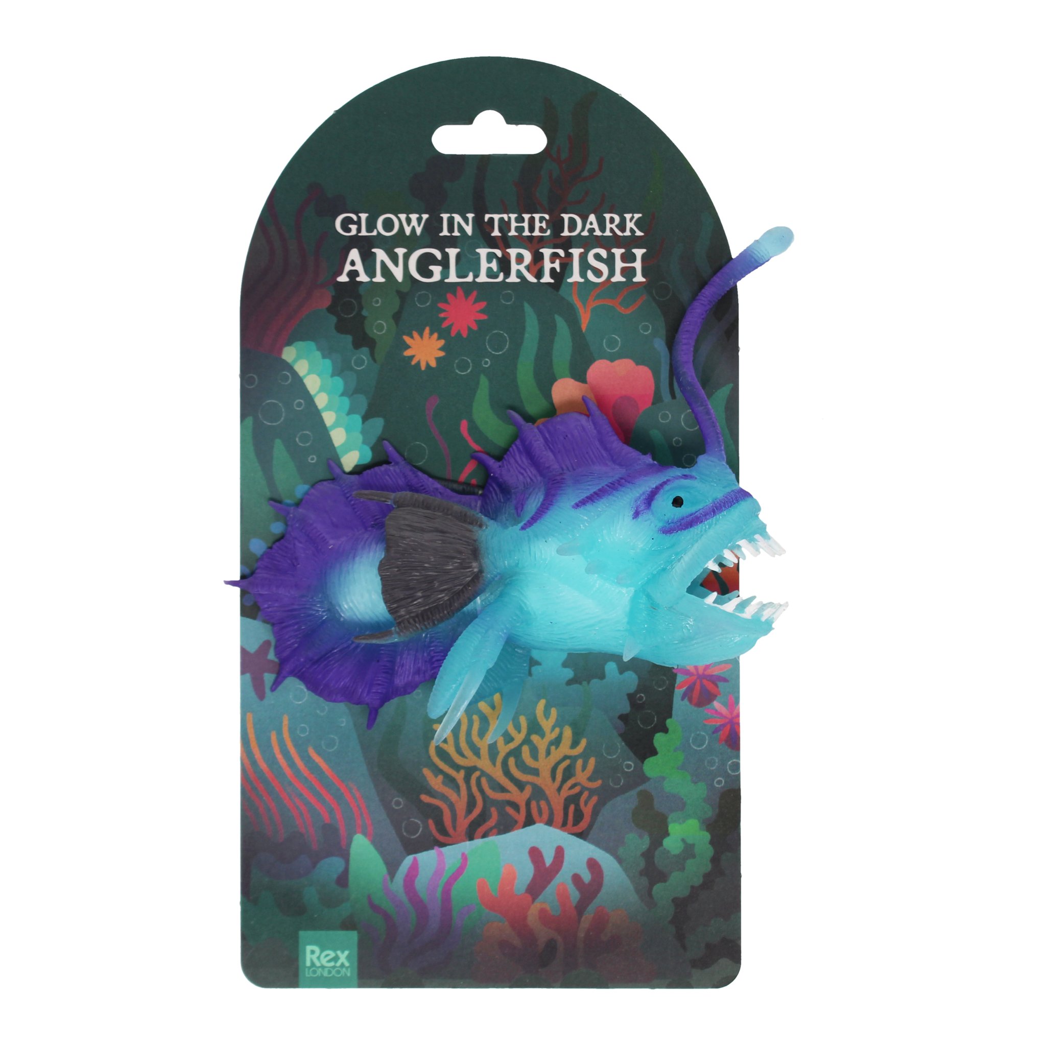 Glow in the dark anglerfish on the underwater 'Glow in the Dark Anglerfish' card