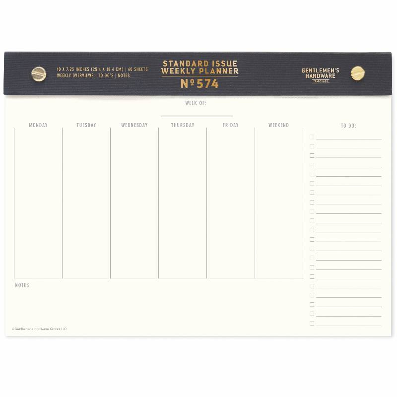 Edler Wochenplaner von Gentlemens Hardware