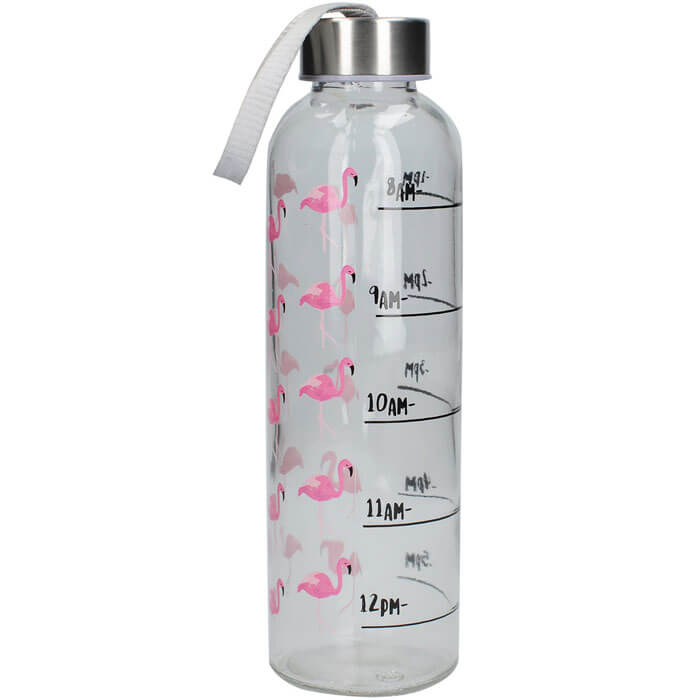Flamingo Glass Bottle