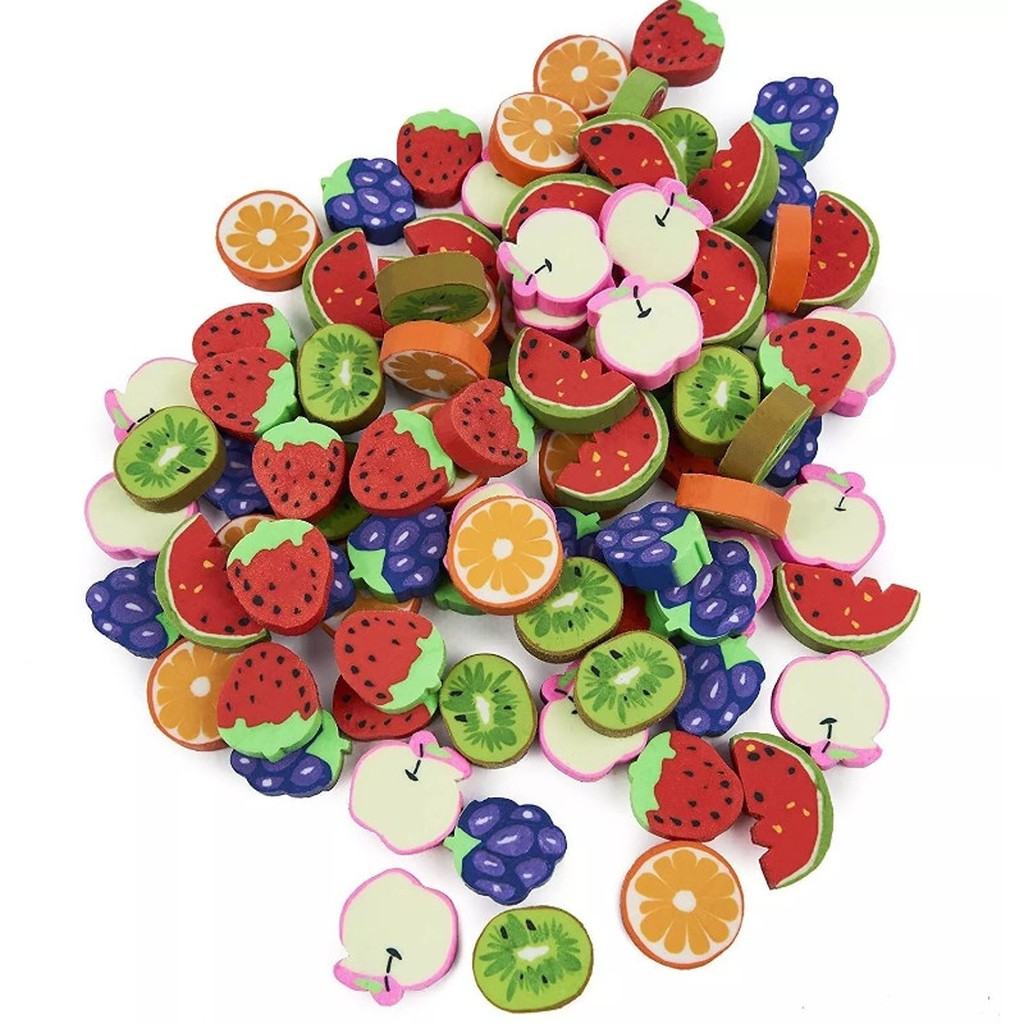 96 Frucht Radiergummis