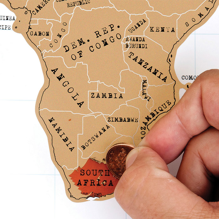 Poster Atlas Mondial a Gratter