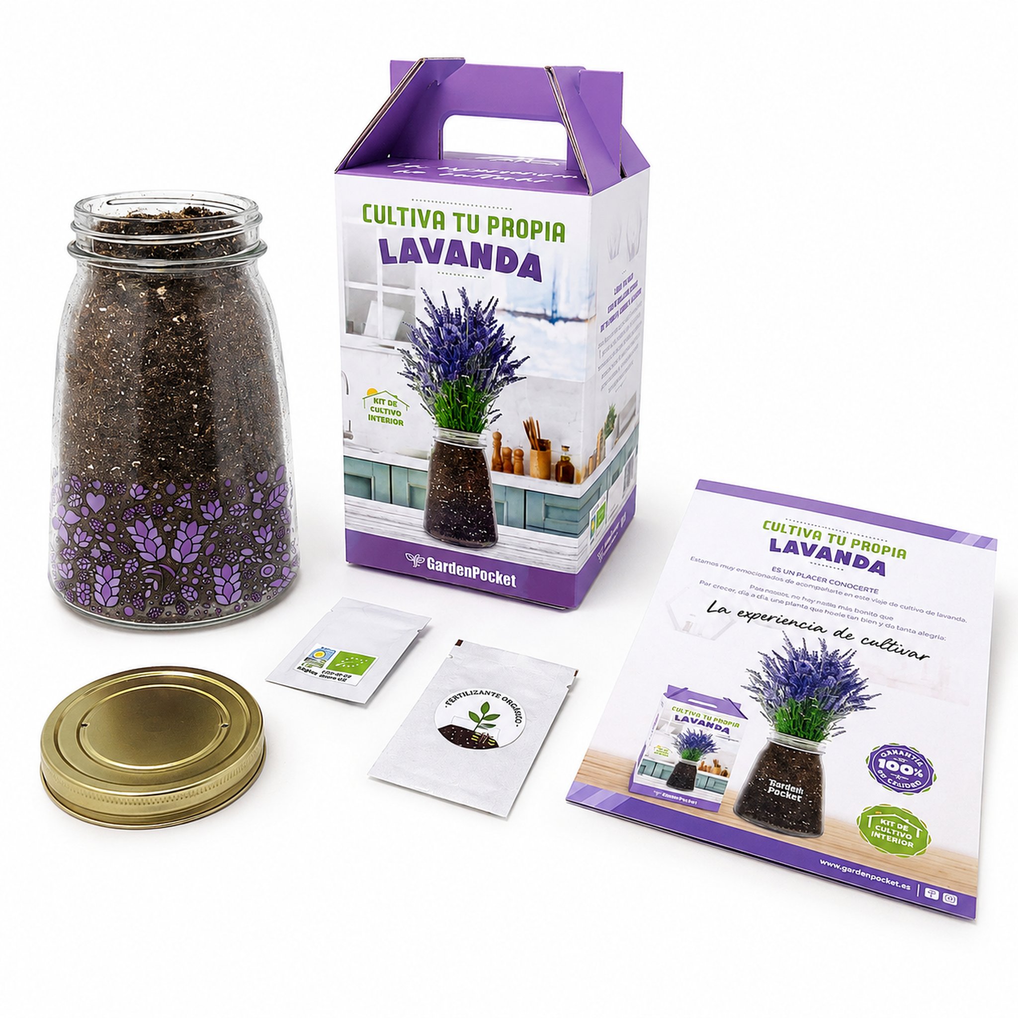 Kit Lavanda in vaso di vetro