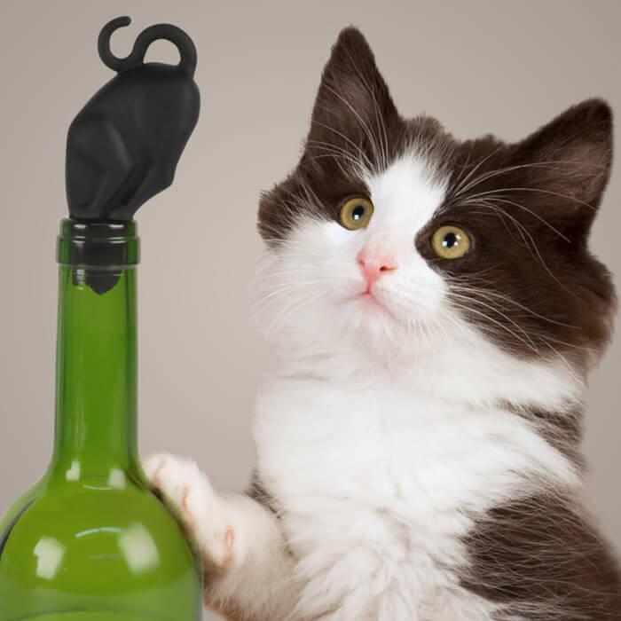 Bouchon de Bouteille de Vin Chat