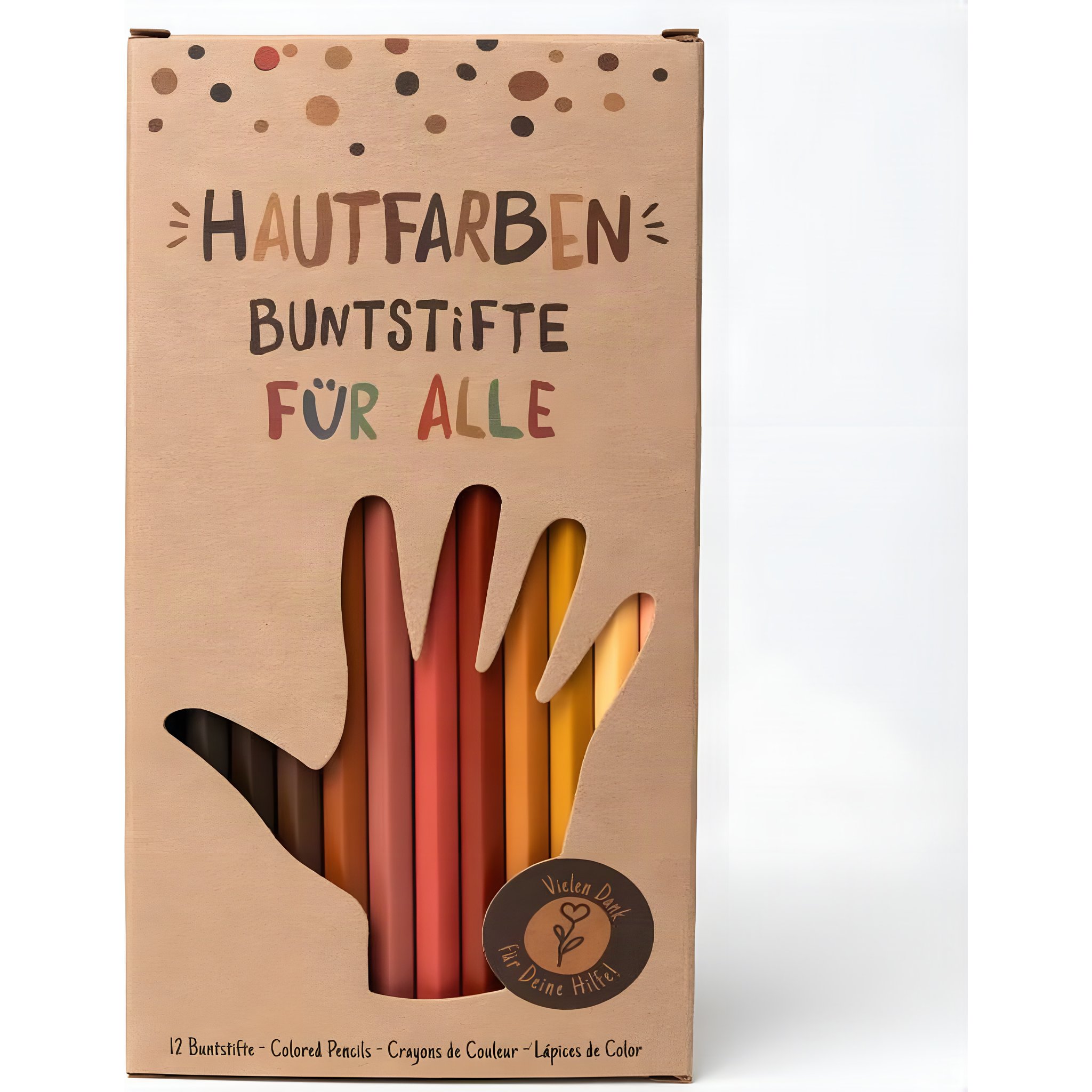 12 Crayons de Couleurs Peau