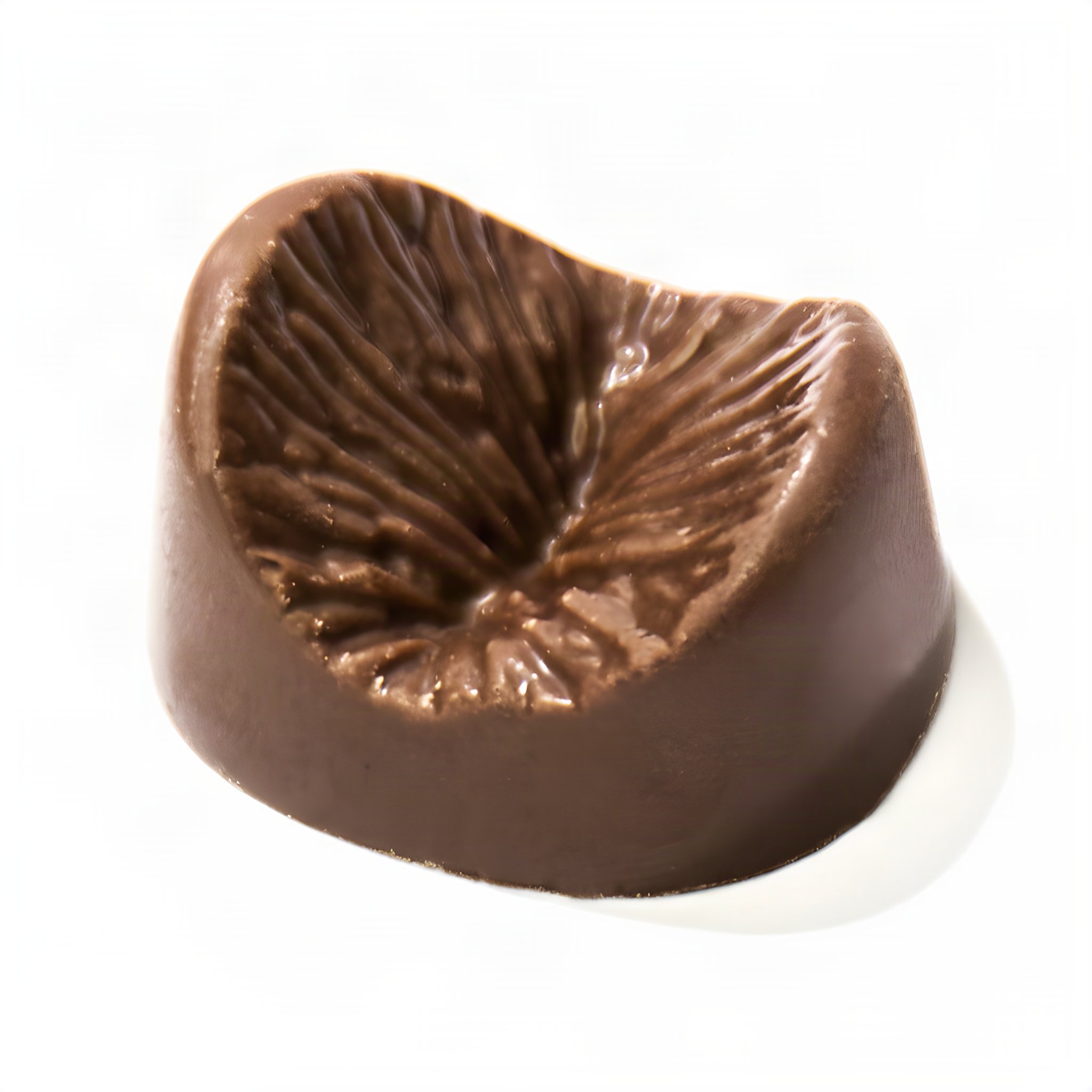 Primo piano di un singolo ano di cioccolato al latte