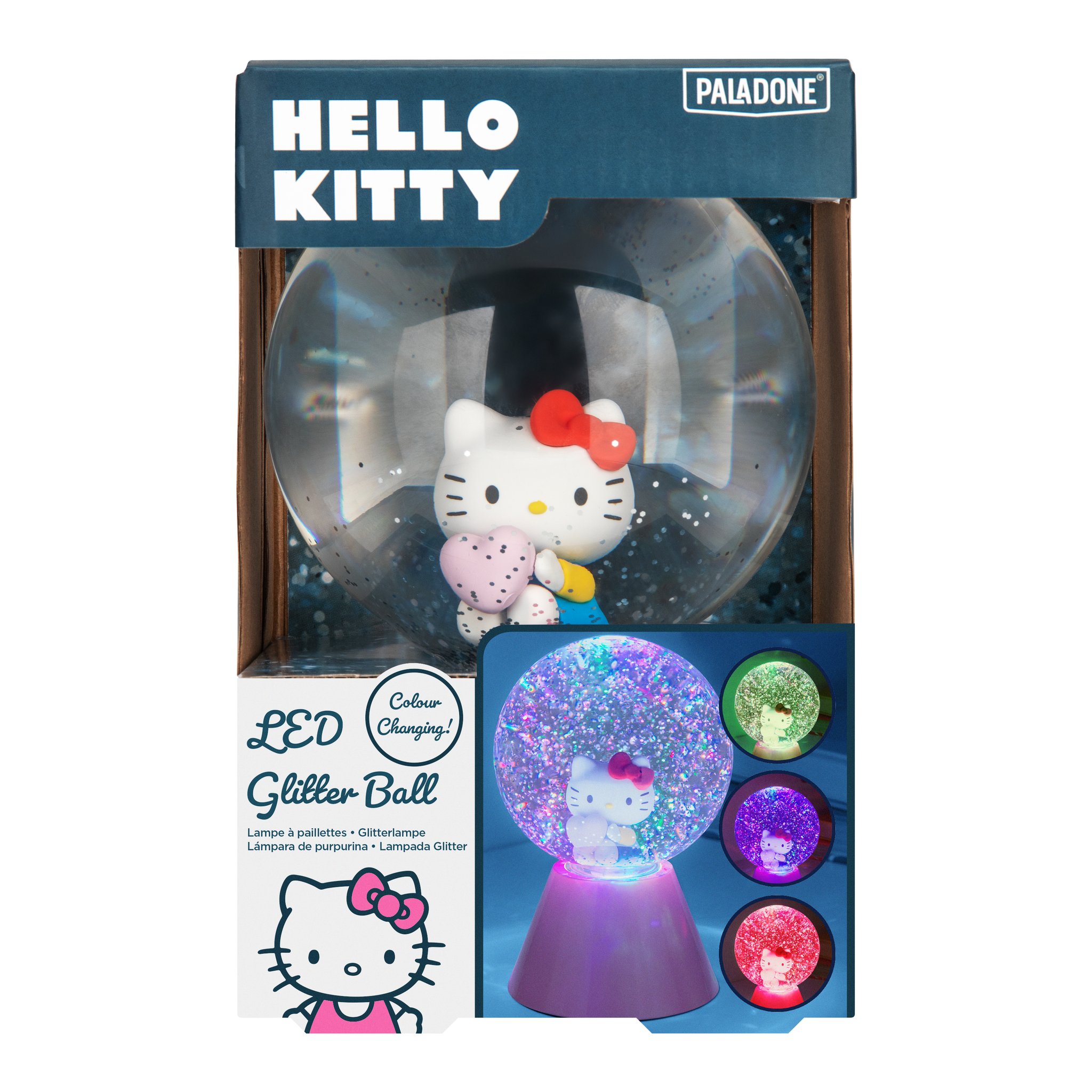 Verpackung der Hello-Kitty-Glitzerkugel