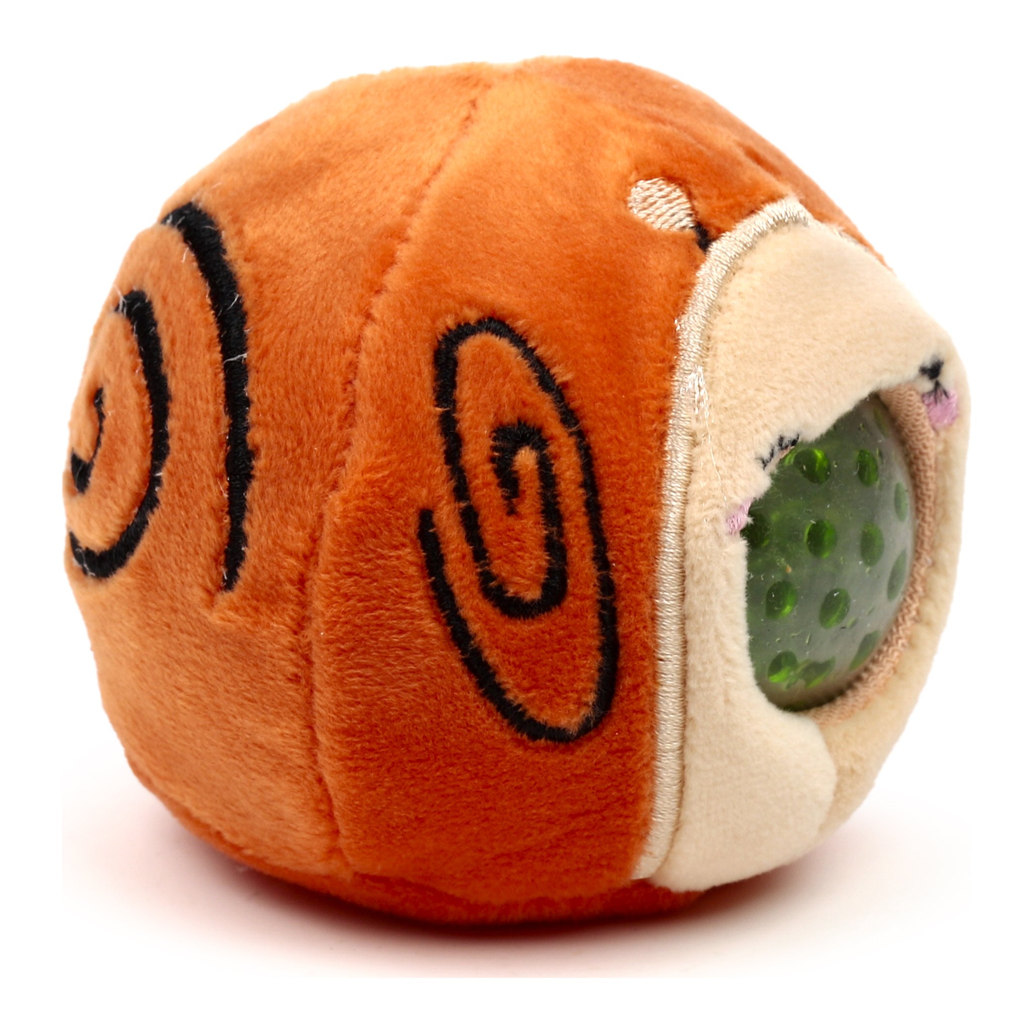 Balle anti-stress escargot en peluche avec ventre a paillettes