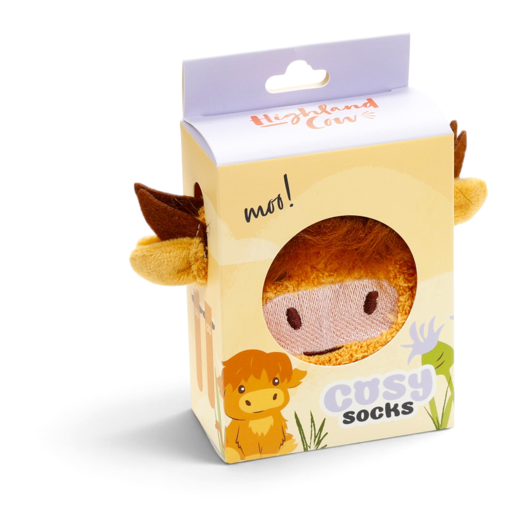 Kuschelsocken in der Geschenkbox mit Sichtfenster