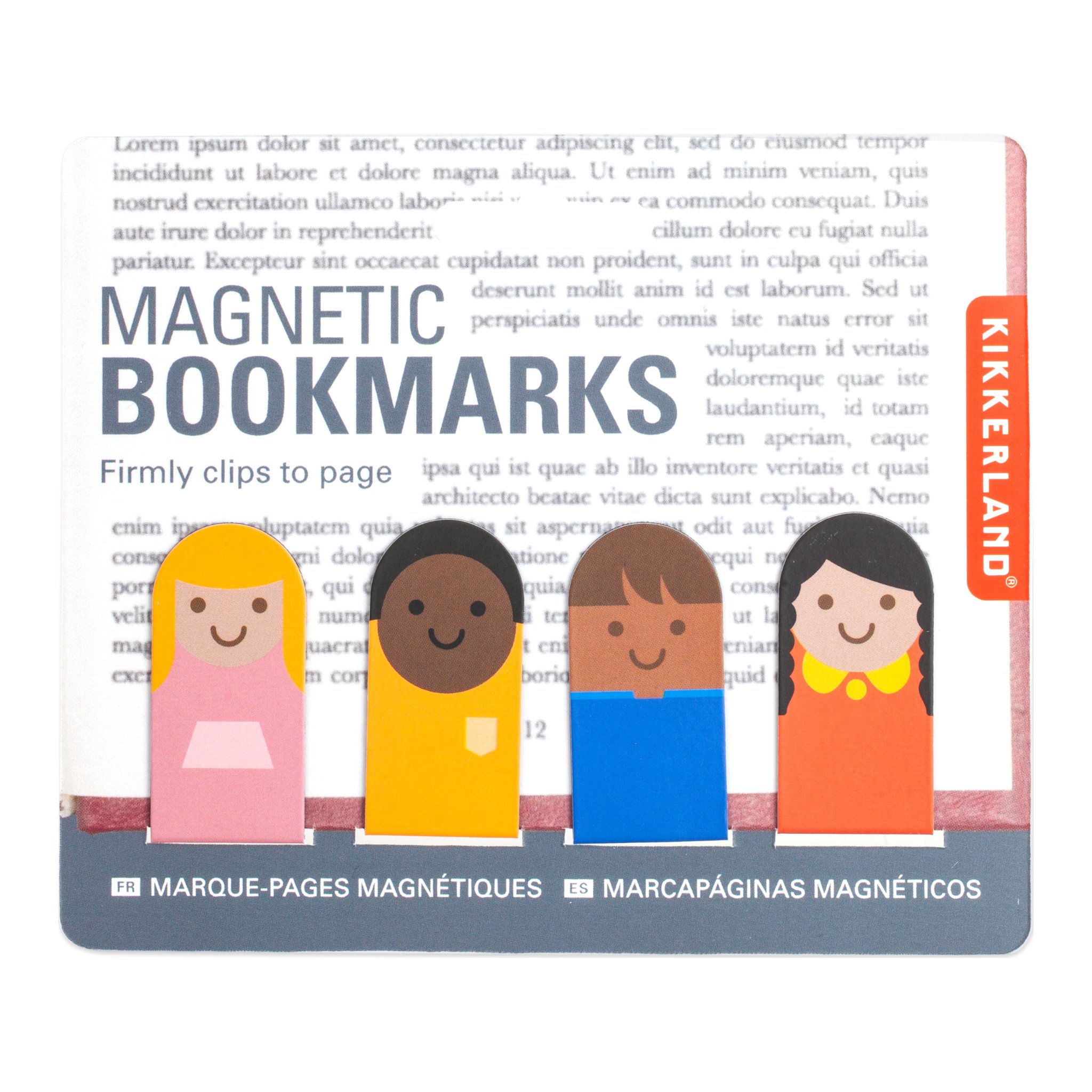 People bookmarks on the Kikkerland 'Magnetic Bookmarks' card
