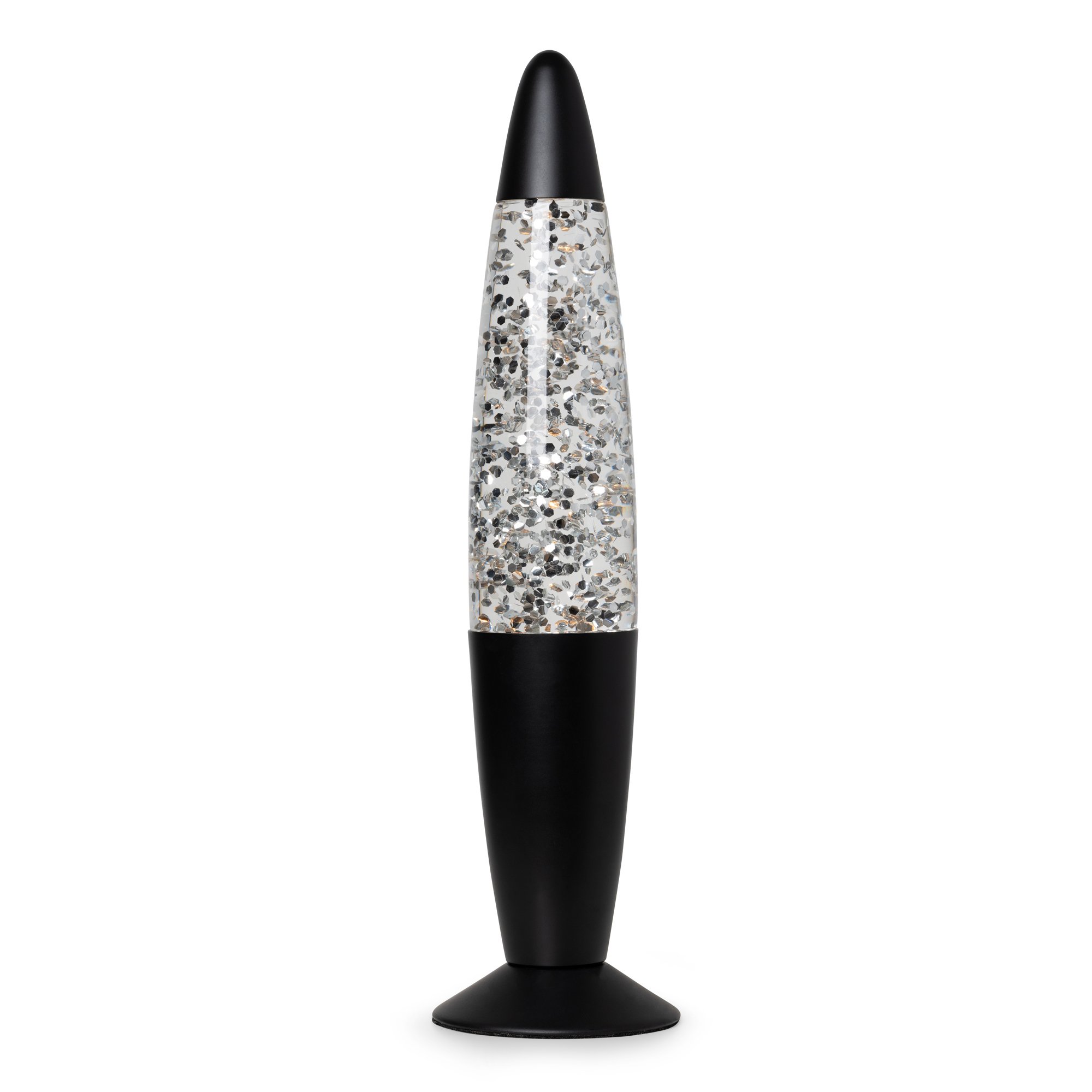 Lampe à lave Lumez à paillettes noire de Tobar – vue détaillée