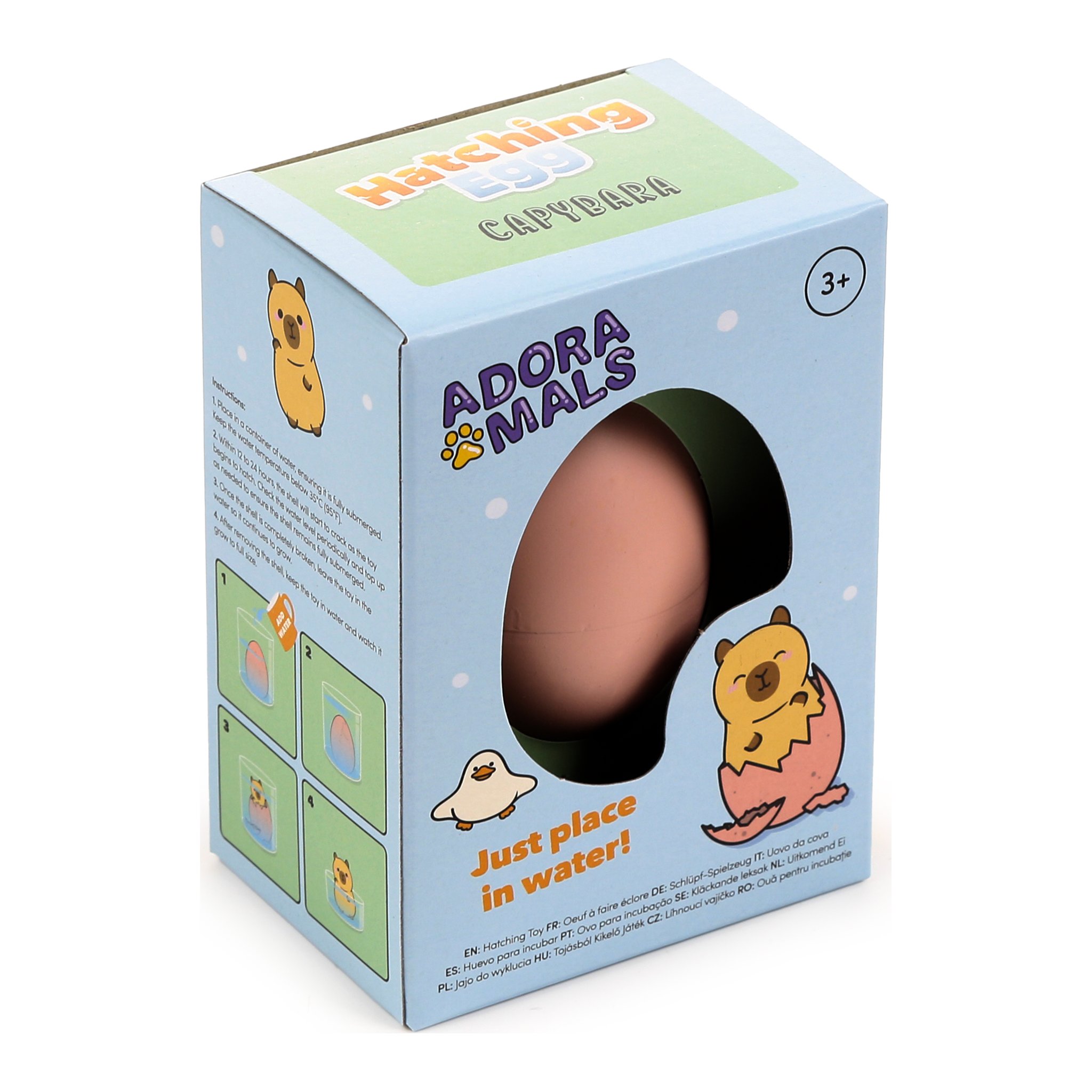 Adoramals 'Hatching Capybara' box with viewing window