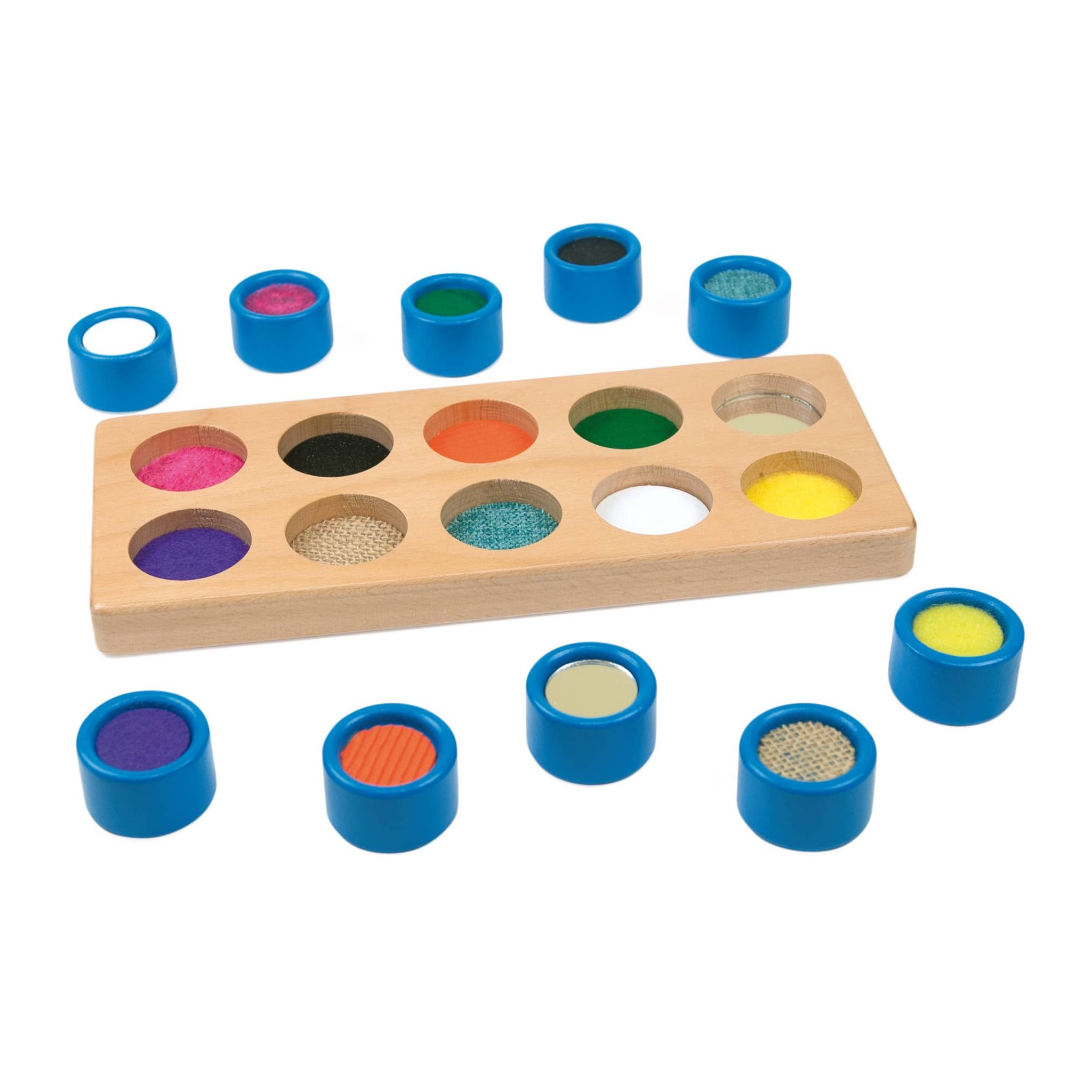 Andreu Toys Tactile Cubes — Texturen Detail