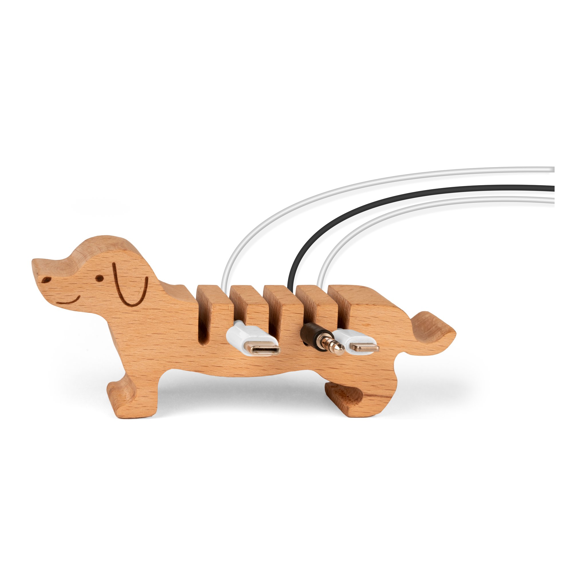 Range-câbles chien avec câbles insérés
