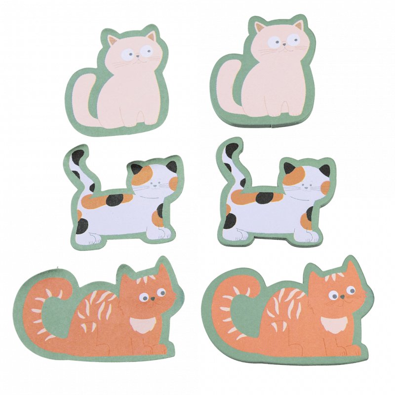 Notes autocollantes chat de Rex London – vue detaillee