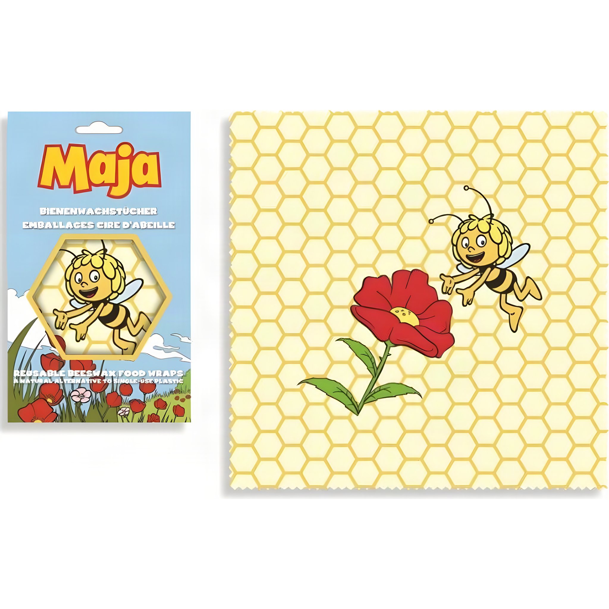 Tissu en Beeswax Maya l'Abeille