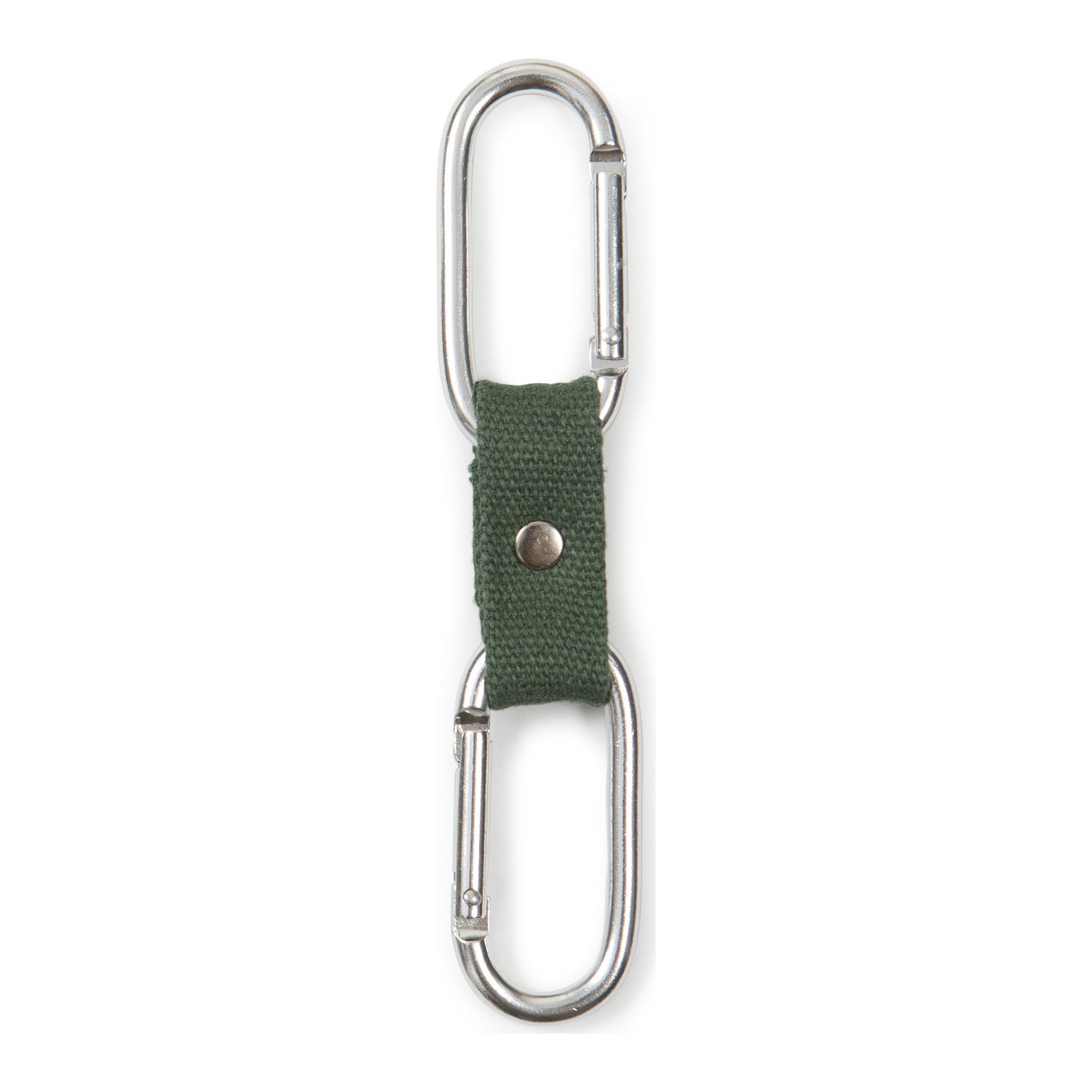 Dual Clip Buddy avec deux mousquetons et sangle verte