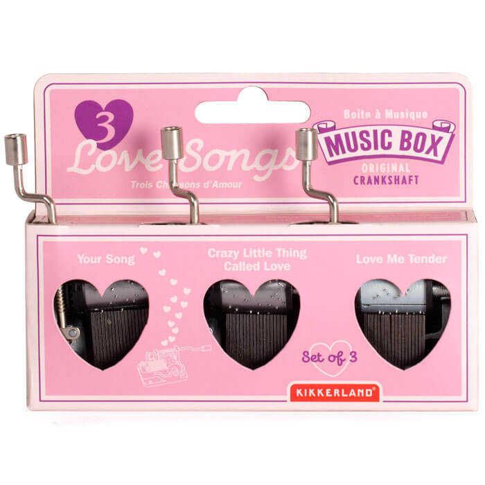 Liebeslieder Spieluhren Geschenkset von Kikkerland