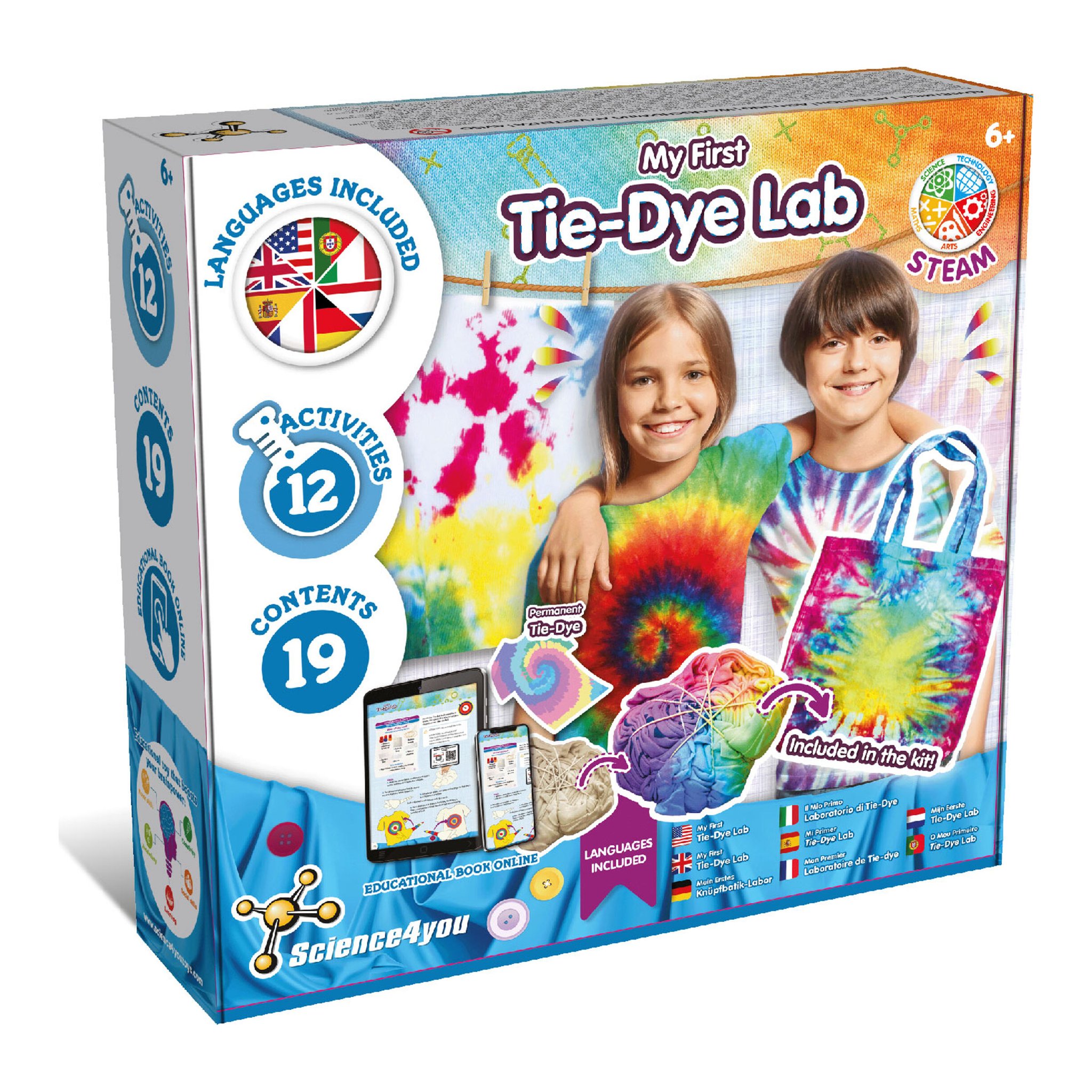 Tie-dye batik creative set for kids – box