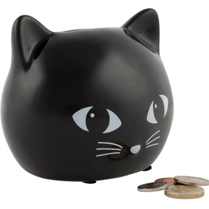 Spardose Schwarze Katze