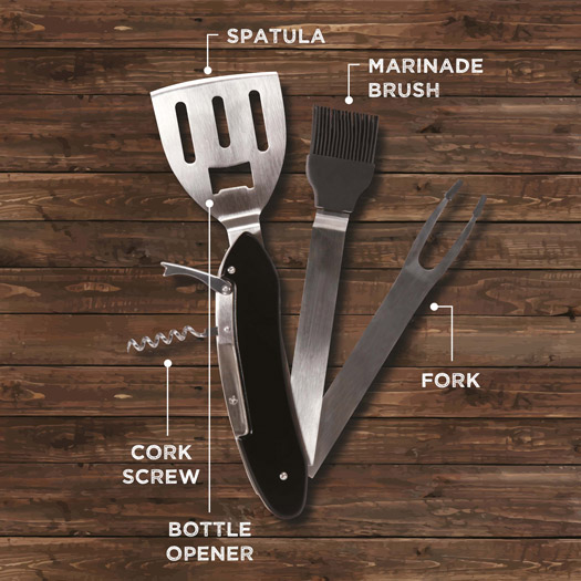 Couteau Suisse 5 en 1 pour Barbecue