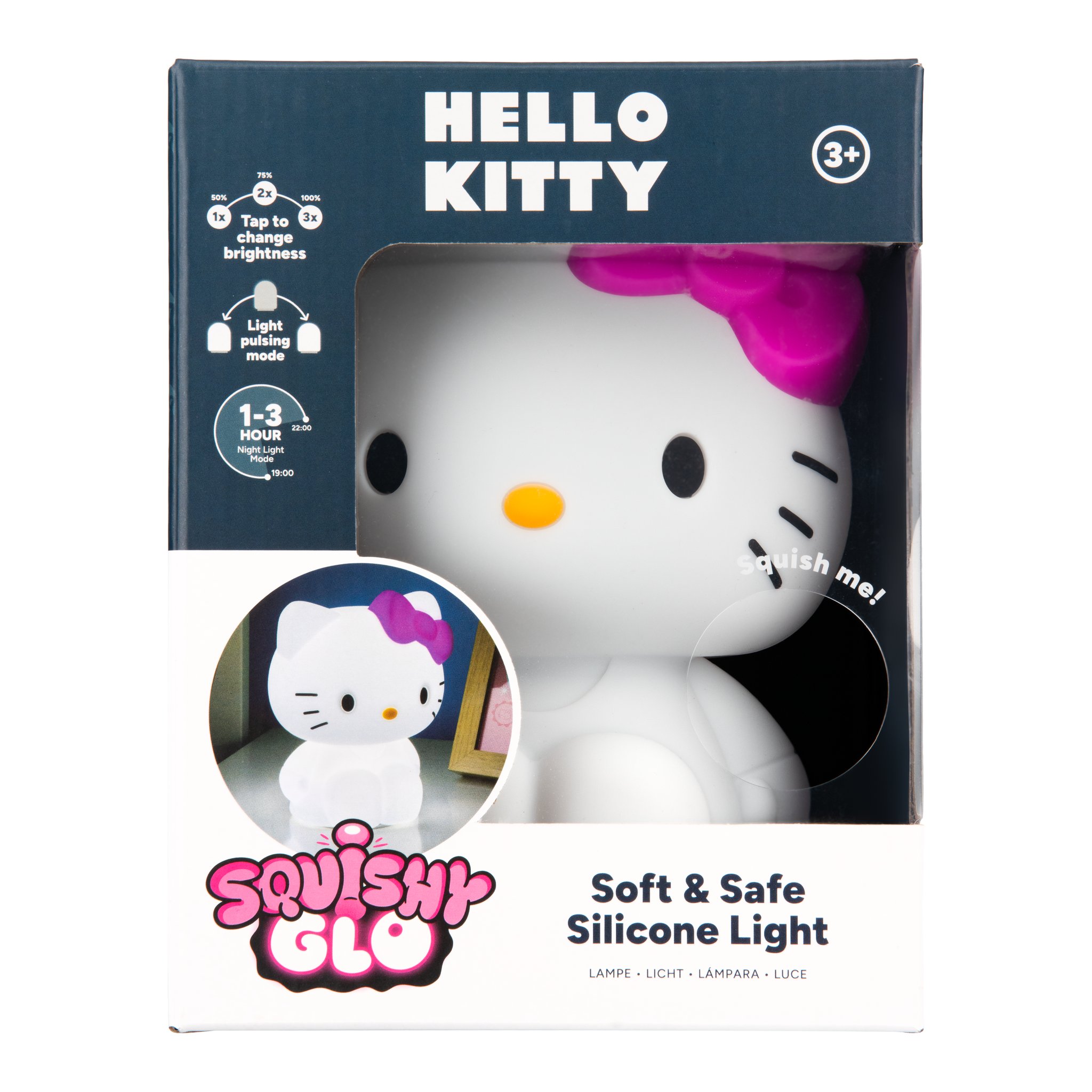 Verpackung des Hello-Kitty-Nachtlichts mit Sichtfenster