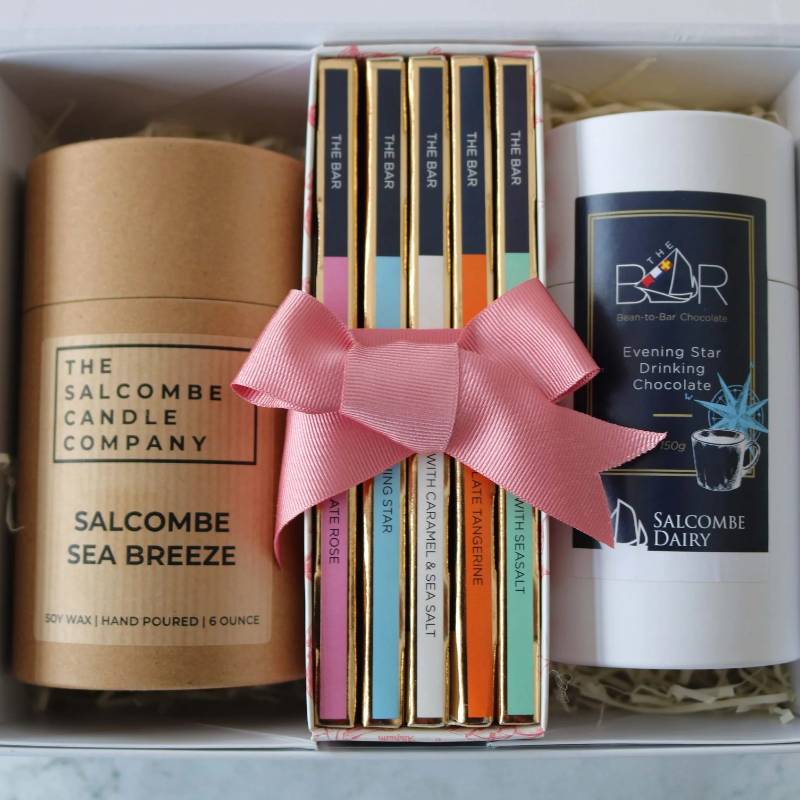 Set regalo di cioccolato e candele