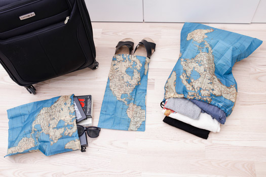 Reisebeutel-Set Around the World