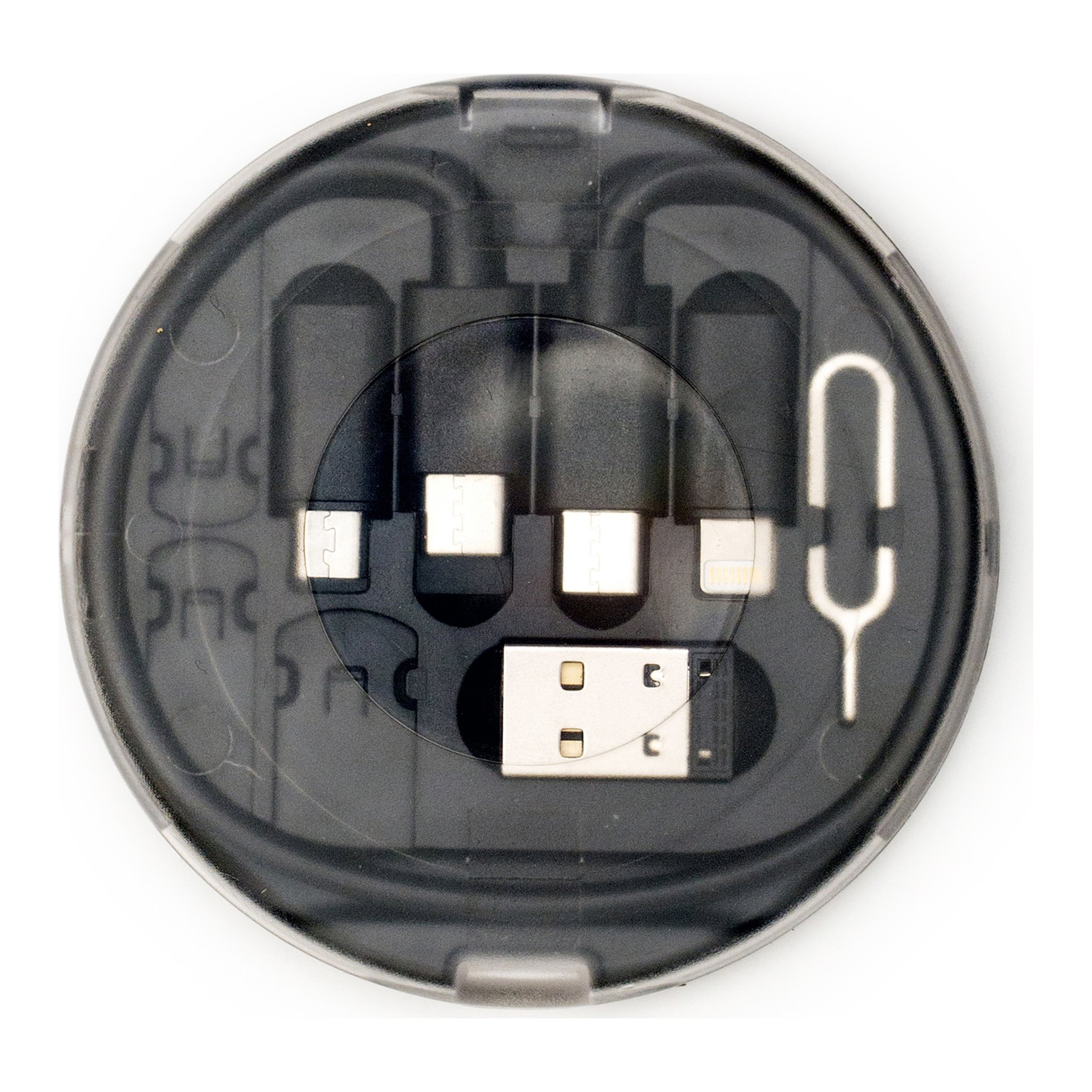 Travel Buddy Adapterset geschlossen von oben mit Adaptern