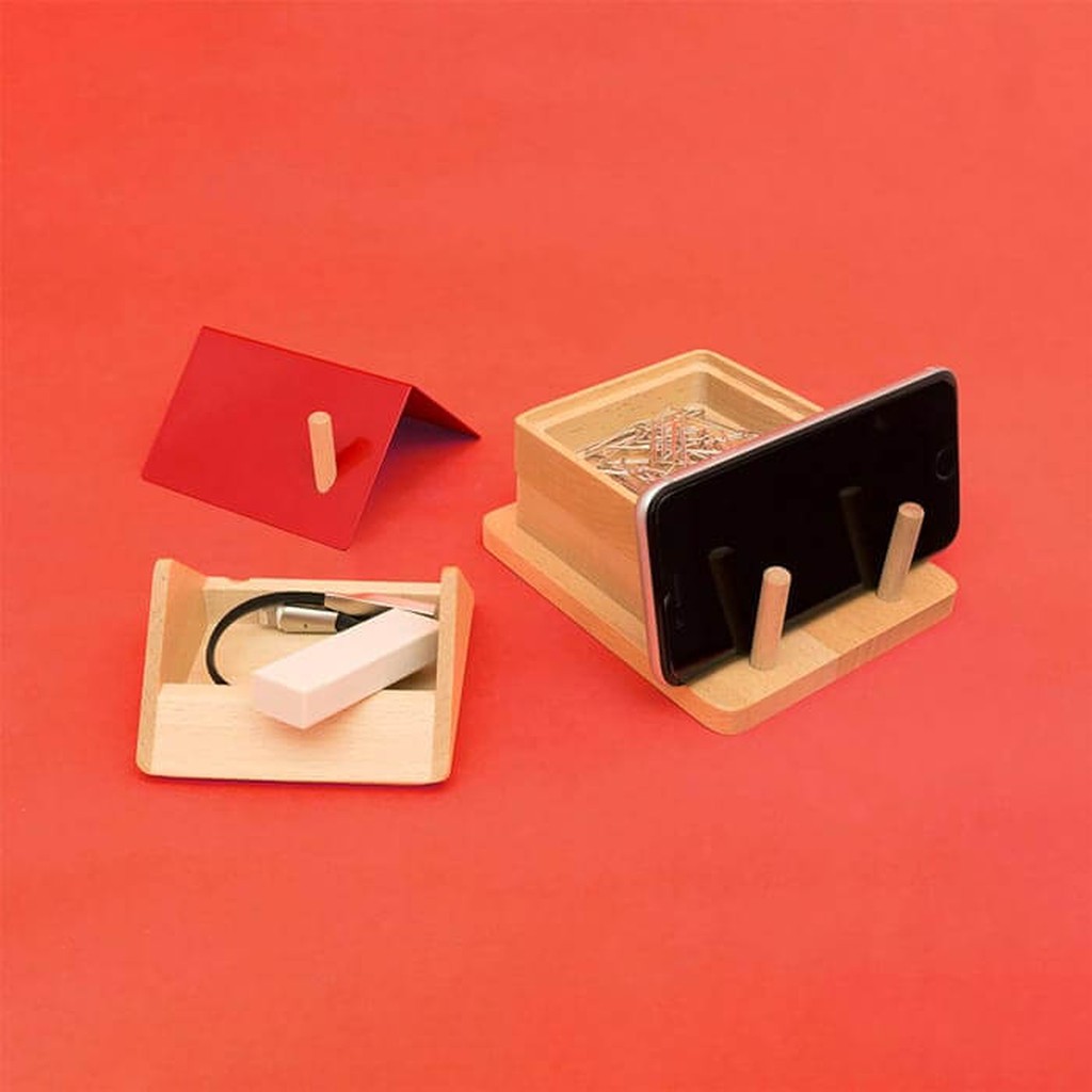 Schreibtischorganizer Holzhütte