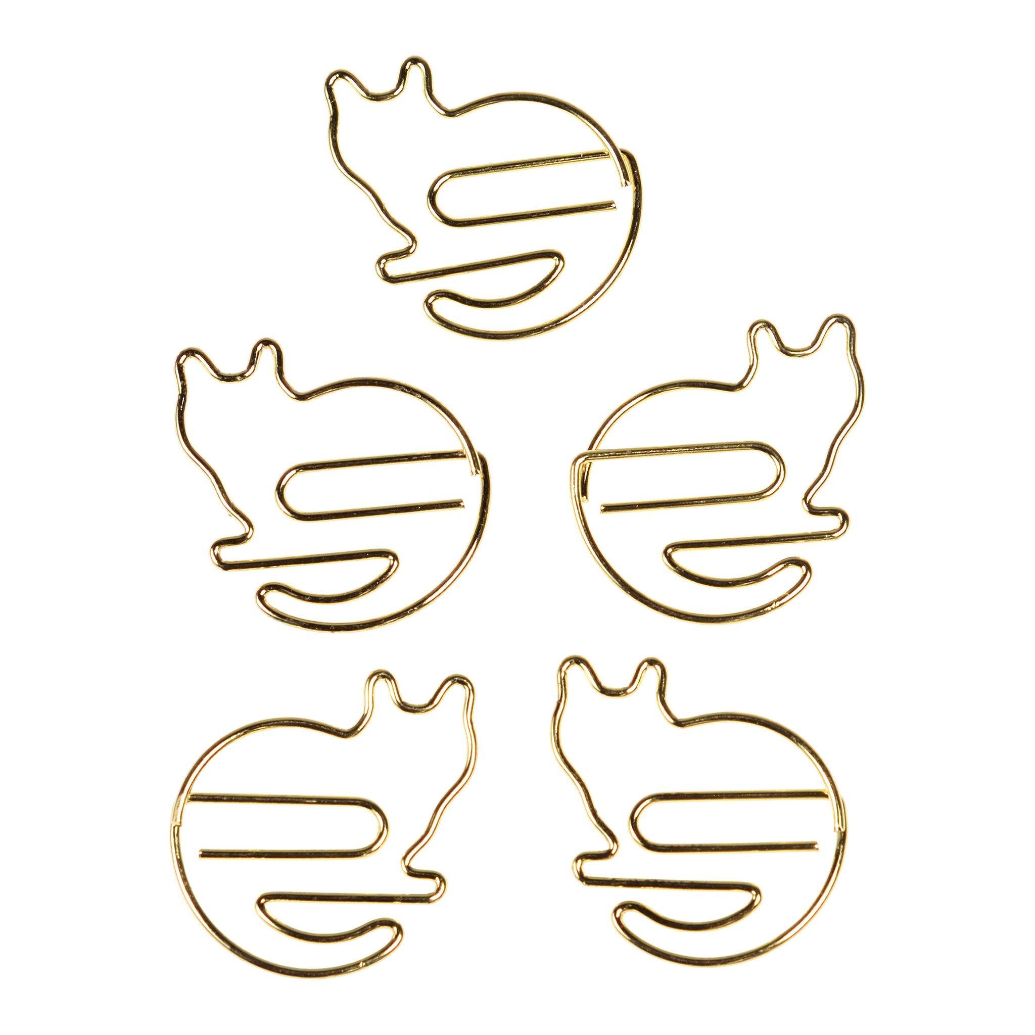 Trombones chats : cinq trombones dorés en forme de chat