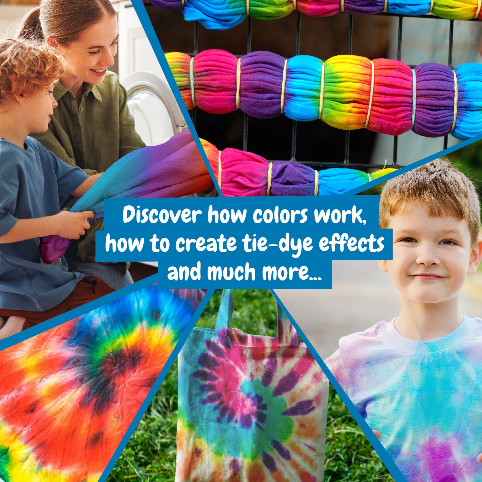 Kids creating tie-dye art