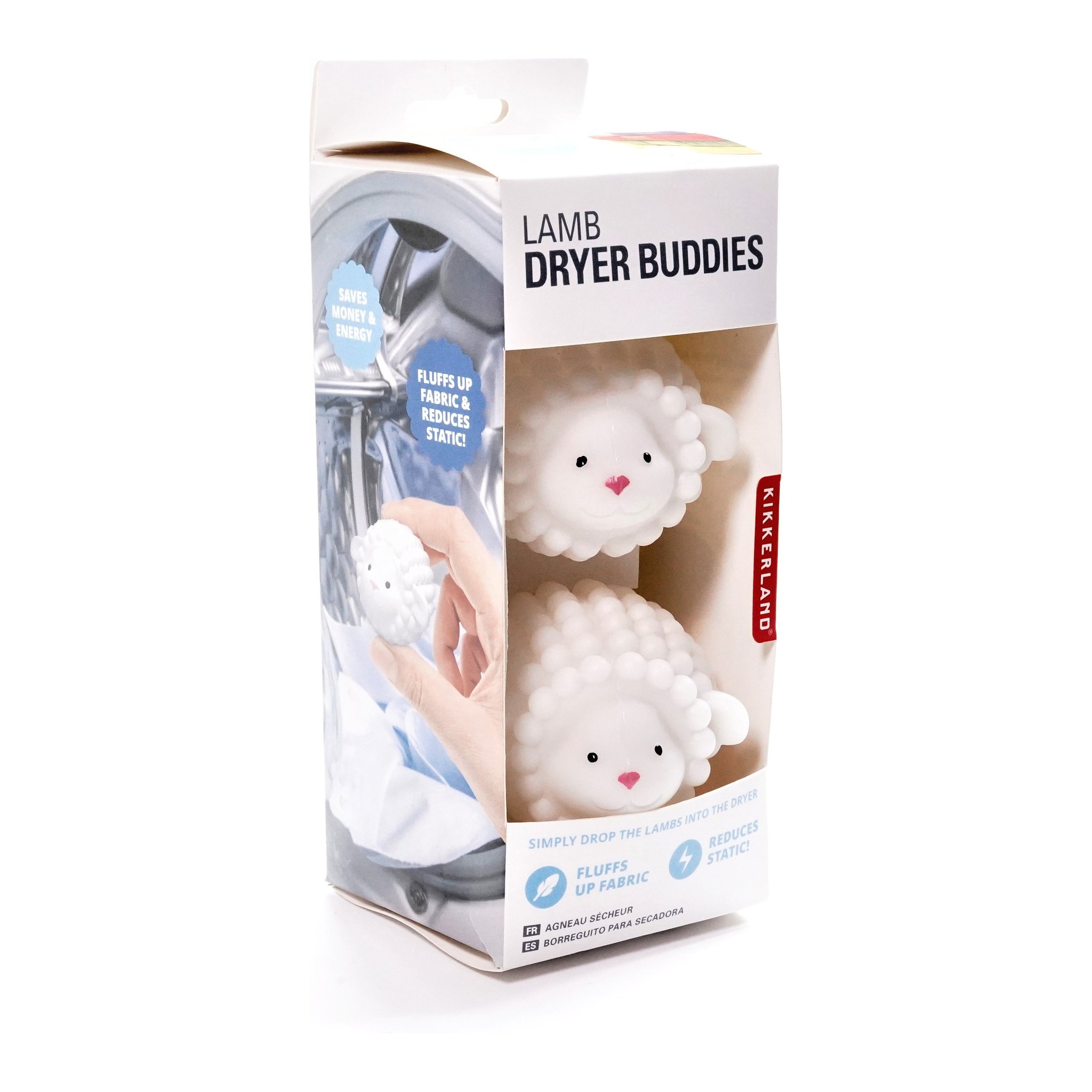 Boules de séchage agneau dans l'emballage « Lamb Dryer Buddies » de Kikkerland