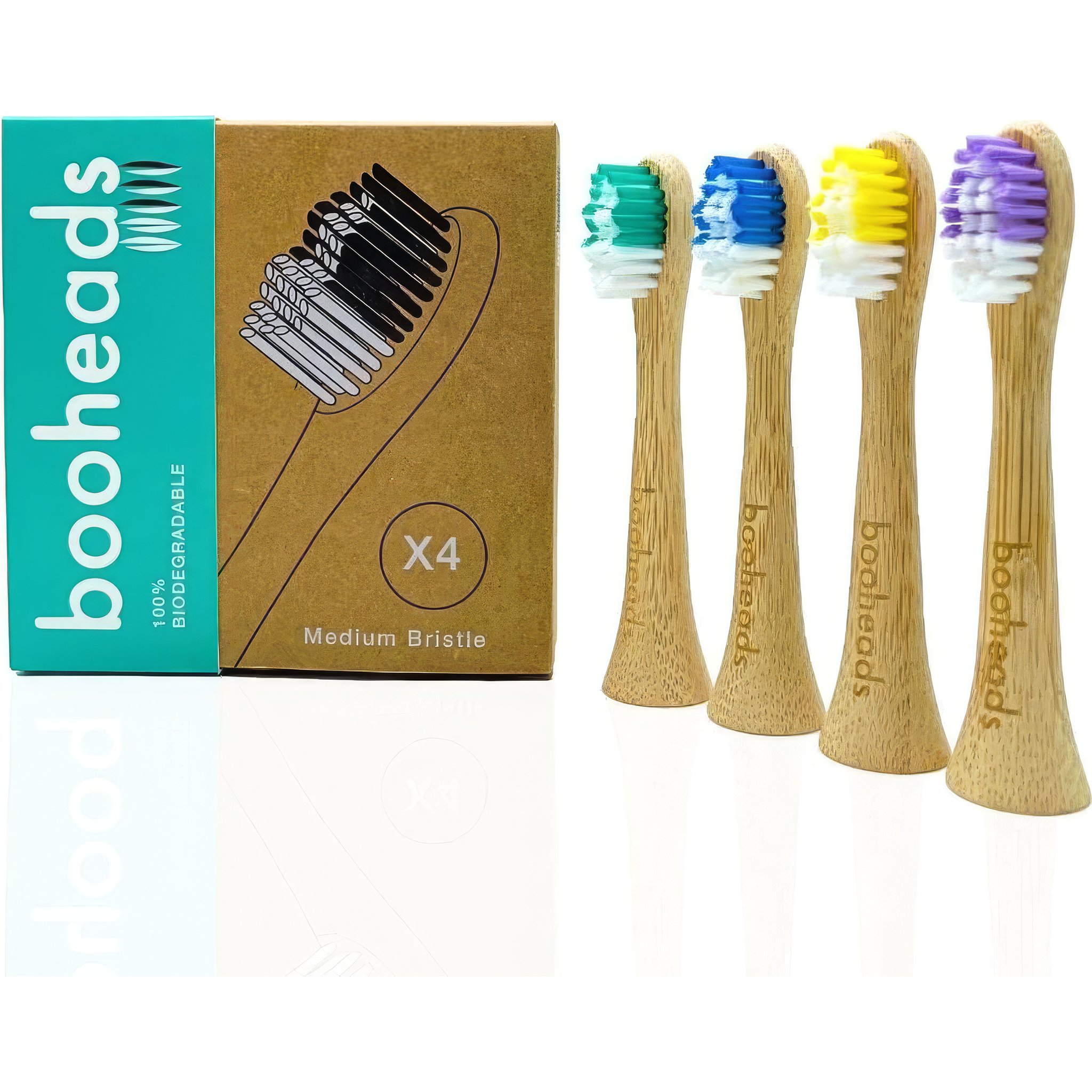 Booheads Bambus-Zahnbürstenaufsätze kompatibel mit Sonicare