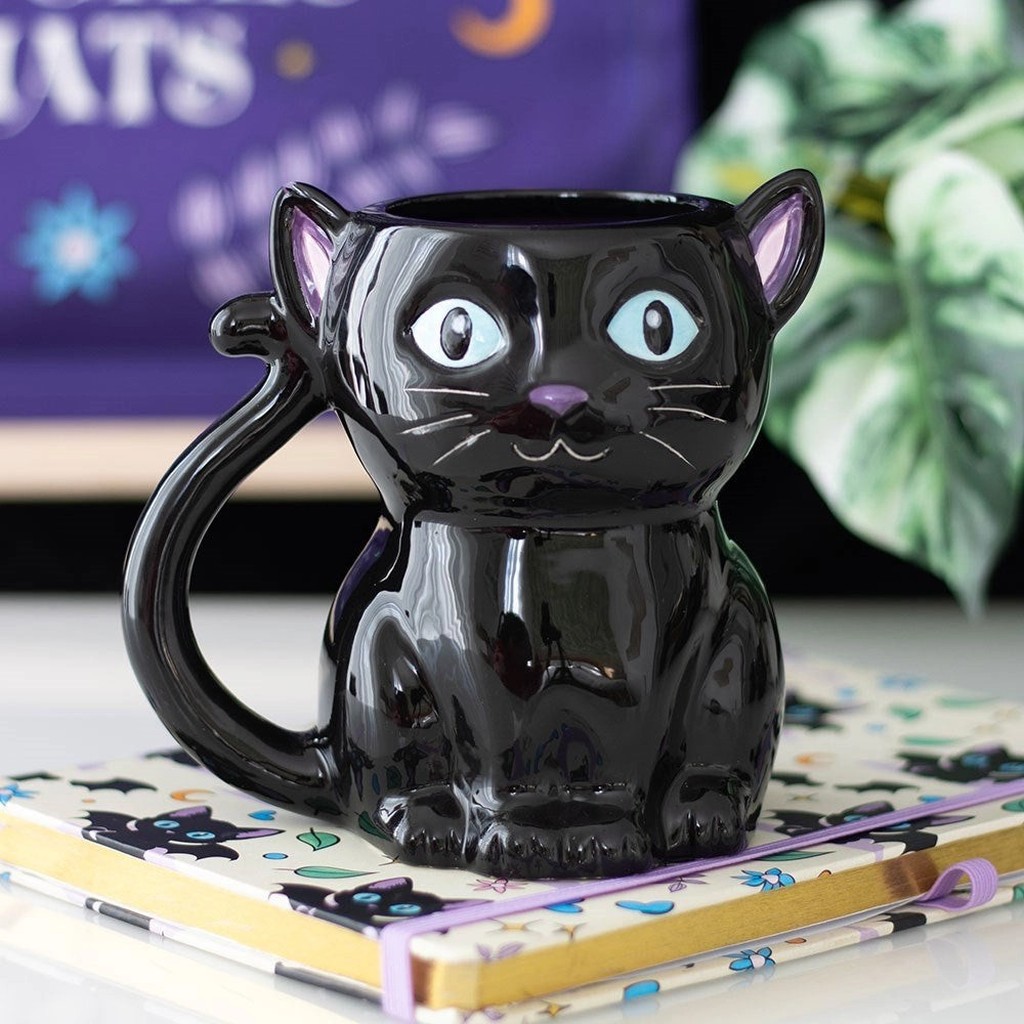 Schwarze Katze Halloween Tasse