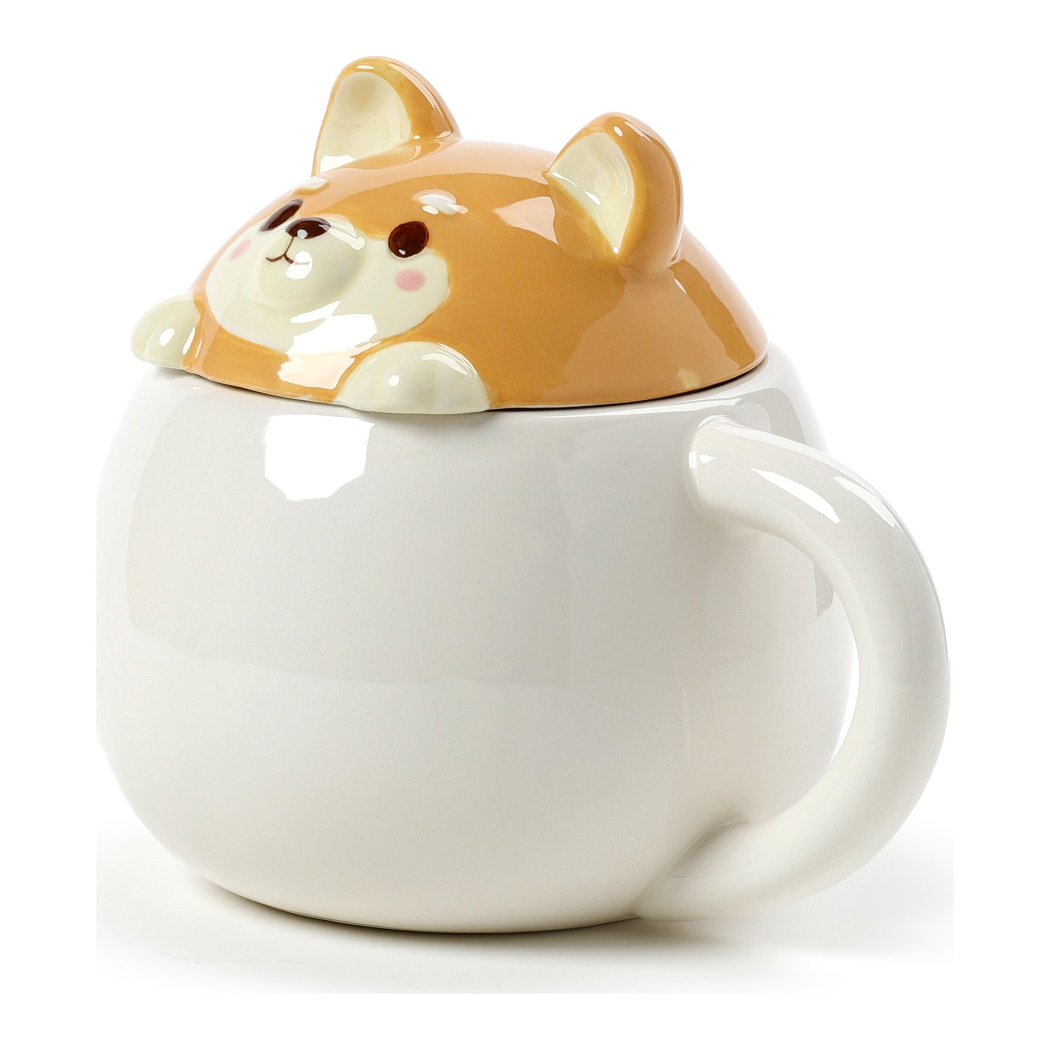 Shiba-Inu-Tasse von schraeg vorne mit Henkel